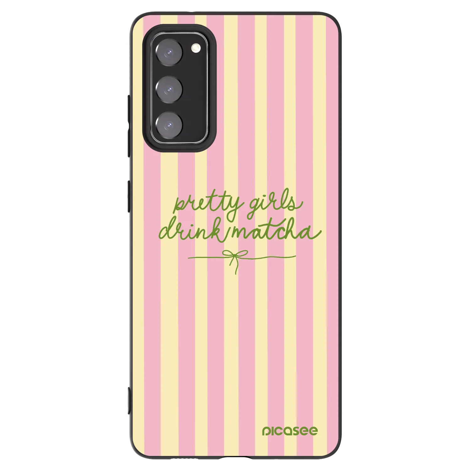 Picasee Μαύρη θήκη σιλικόνης για Samsung Galaxy S20 FE - Pretty matcha