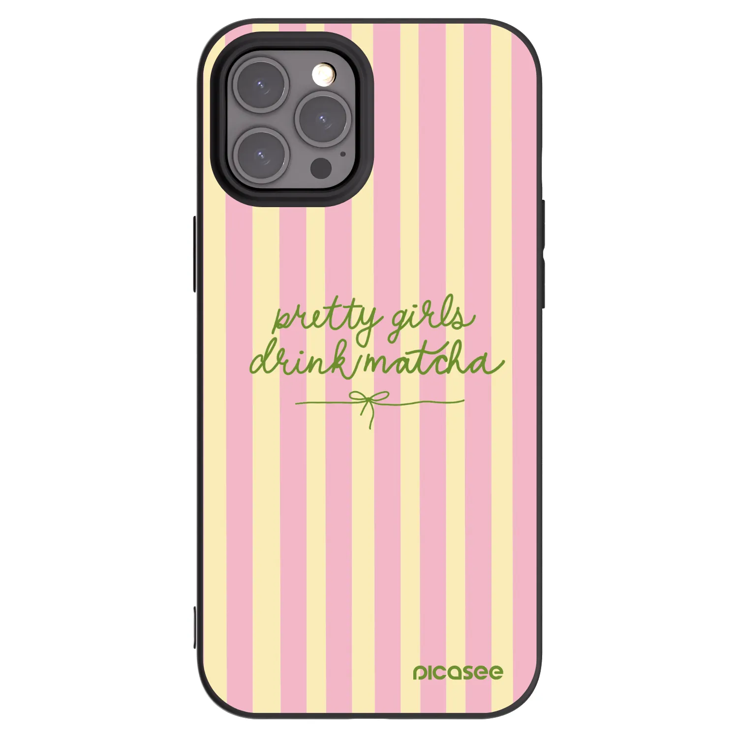 Picasee Μαύρη θήκη σιλικόνης για Apple iPhone 12 Pro Max - Pretty matcha