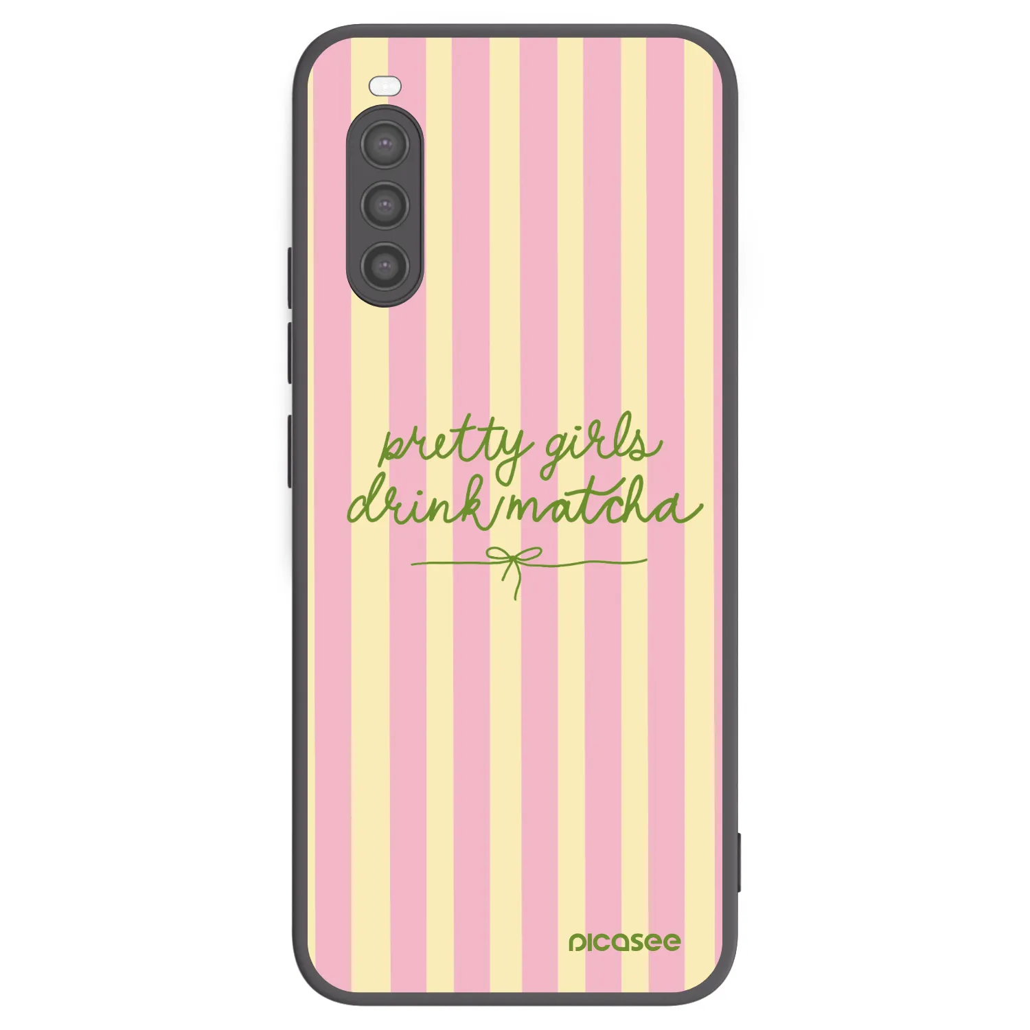 Picasee Μαύρη θήκη σιλικόνης για Sony Xperia 10 II - Pretty matcha