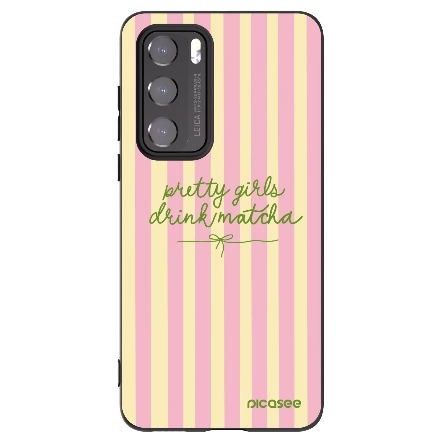 Picasee Μαύρη θήκη σιλικόνης για Huawei P40 - Pretty matcha