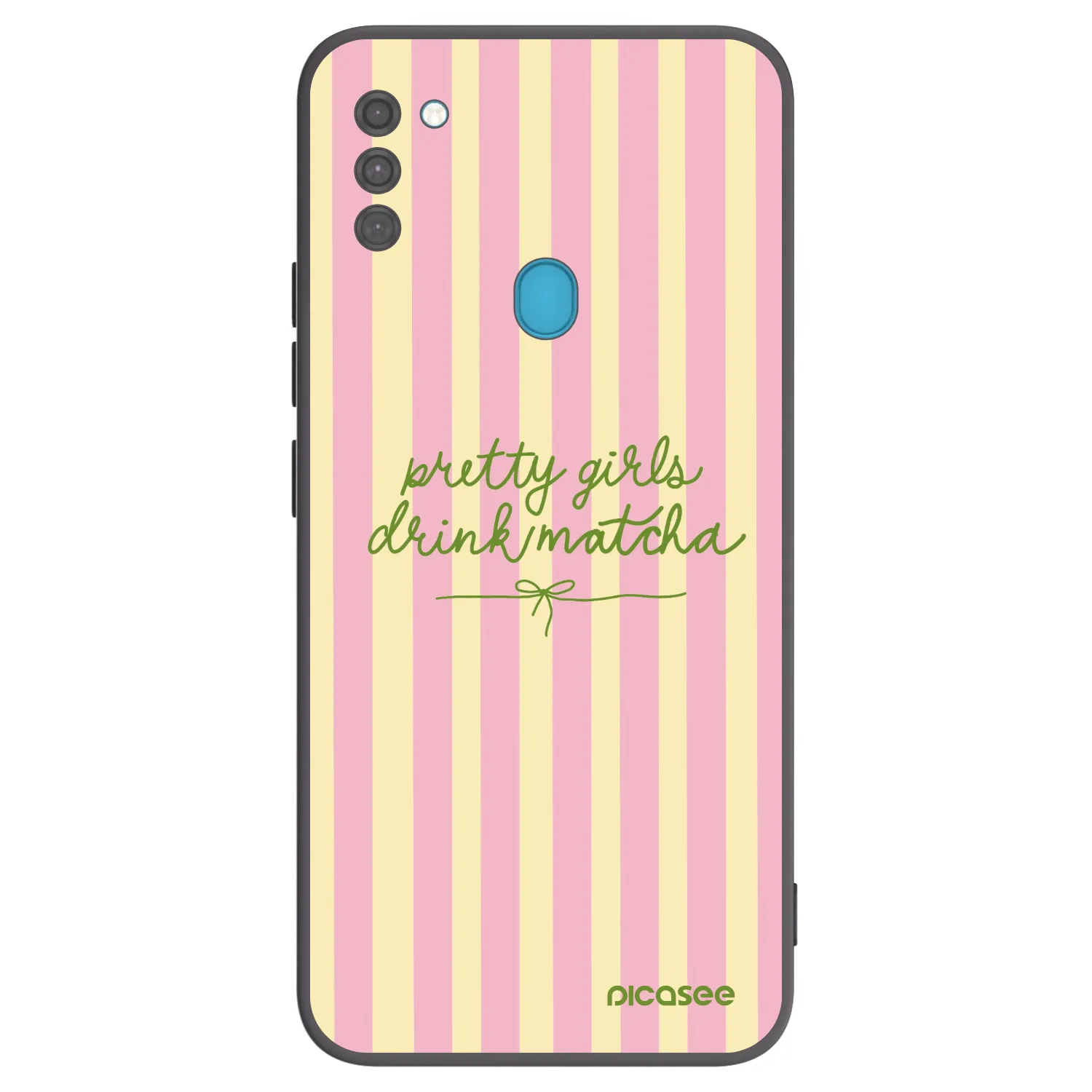 Picasee Μαύρη θήκη σιλικόνης για Samsung Galaxy M11 - Pretty matcha