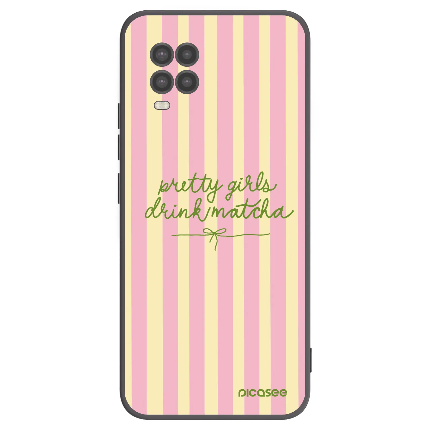 Picasee Μαύρη θήκη σιλικόνης για Xiaomi Mi 10 Lite - Pretty matcha