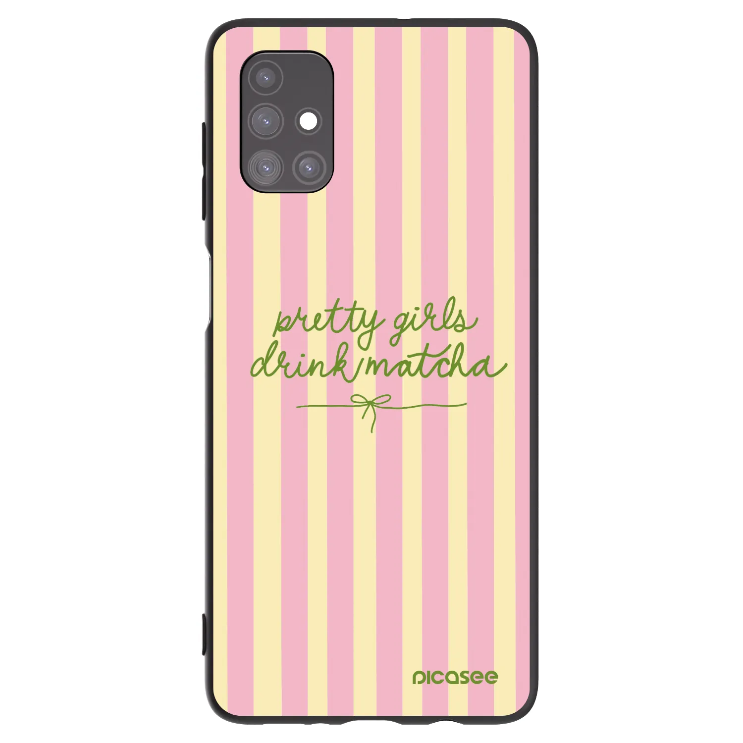 Picasee Μαύρη θήκη σιλικόνης για Samsung Galaxy M51 M515F - Pretty matcha
