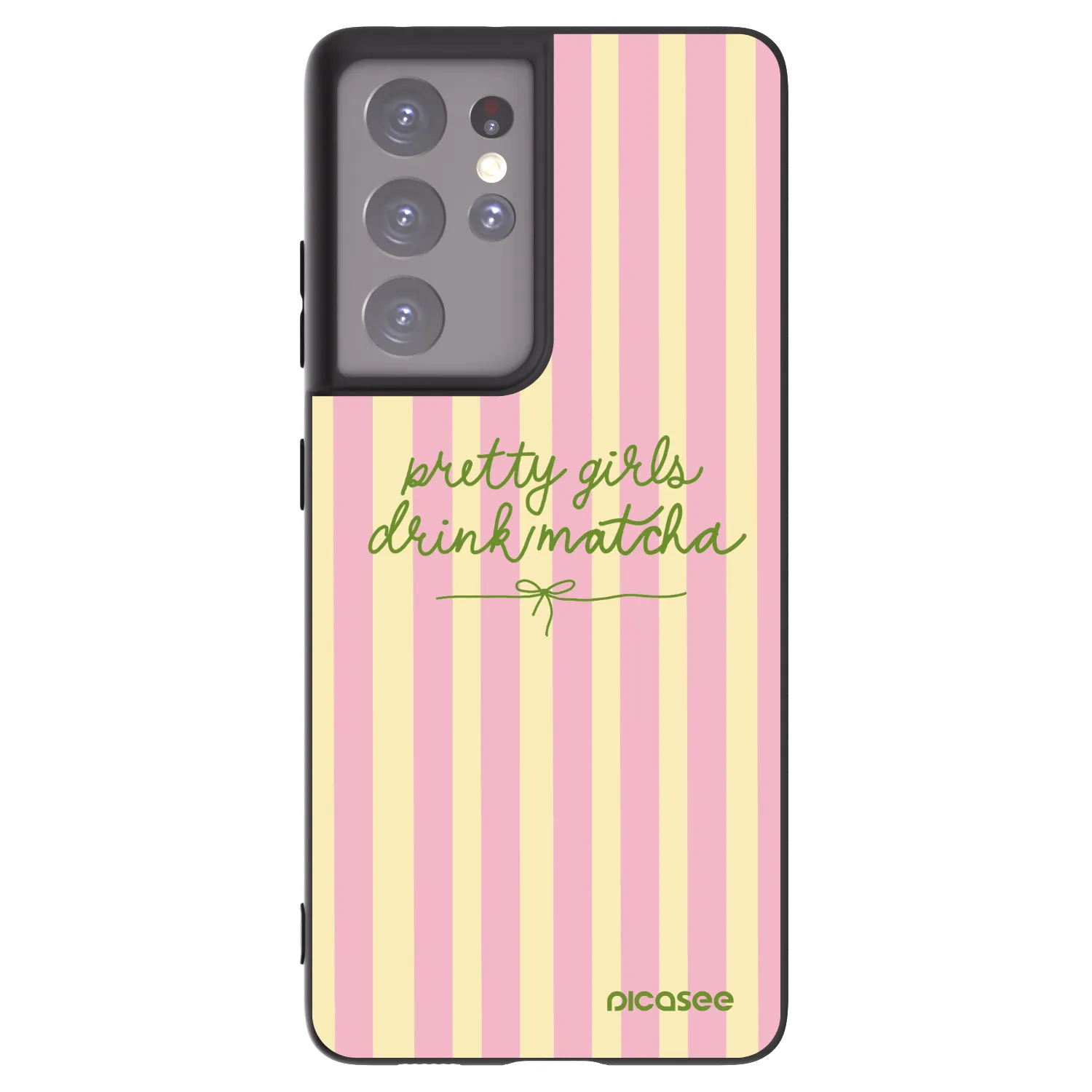 Picasee Μαύρη θήκη σιλικόνης για Samsung Galaxy S21 Ultra 5G G998B - Pretty matcha