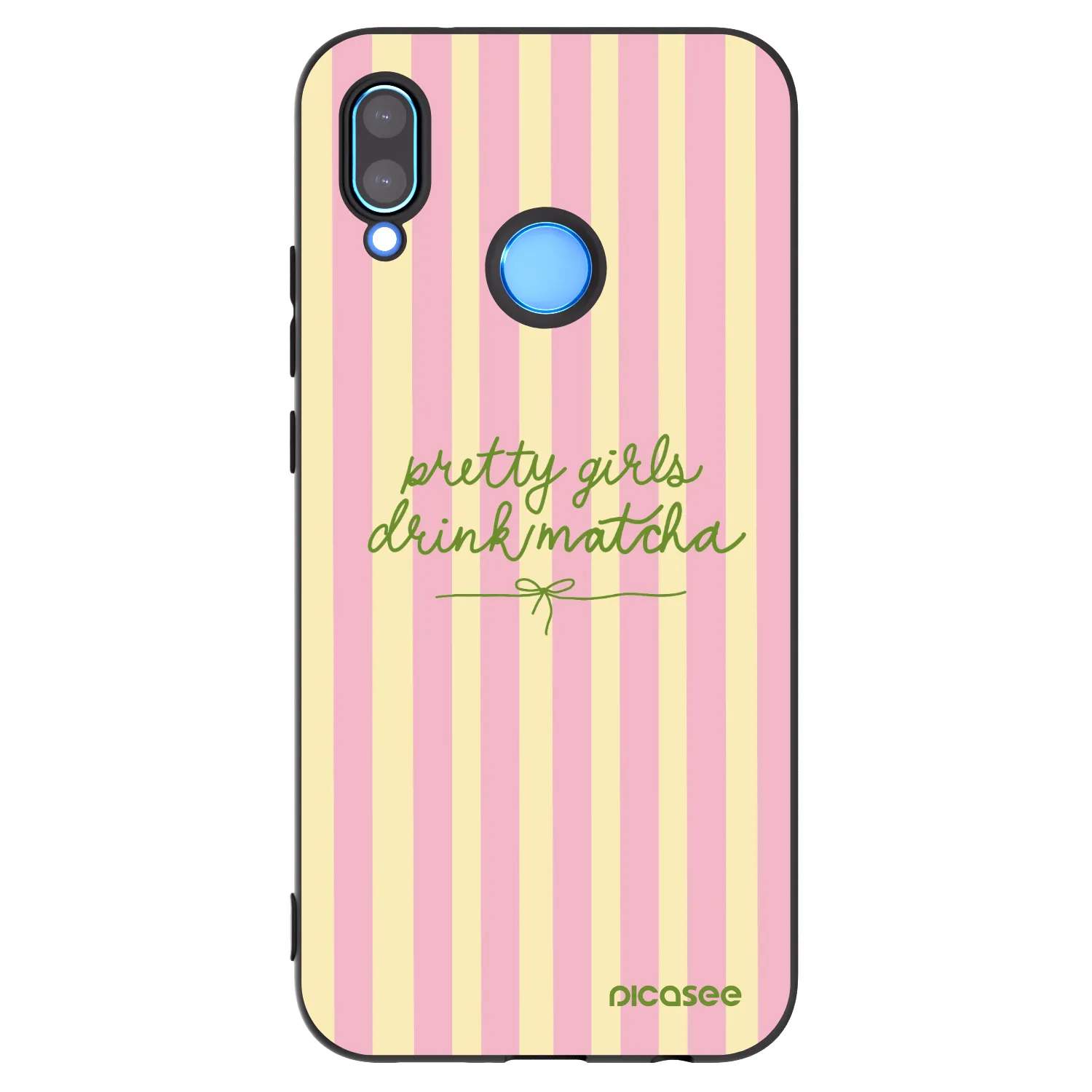 Picasee Μαύρη θήκη σιλικόνης για Huawei P20 Lite - Pretty matcha