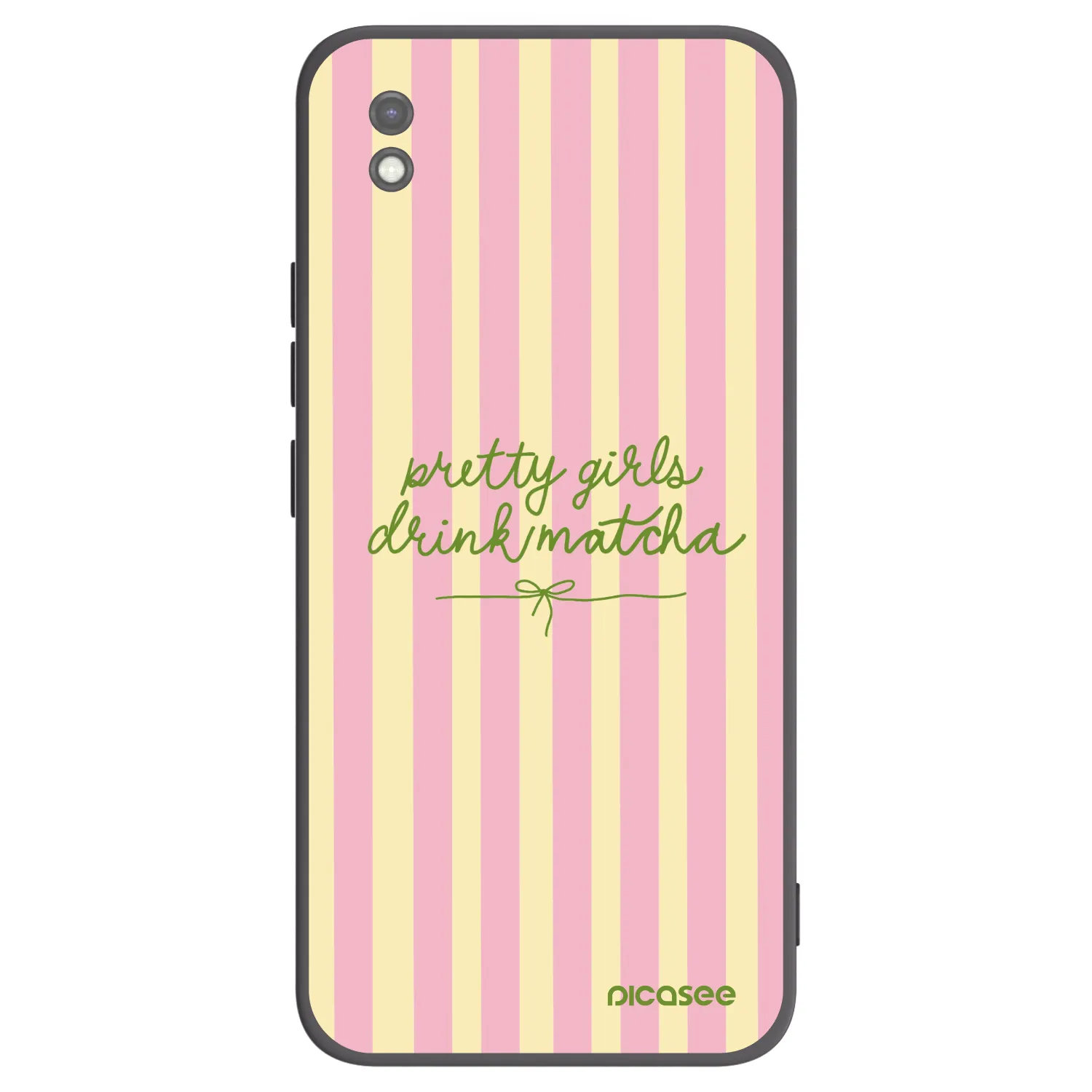 Picasee Μαύρη θήκη σιλικόνης για Xiaomi Redmi 9AT - Pretty matcha