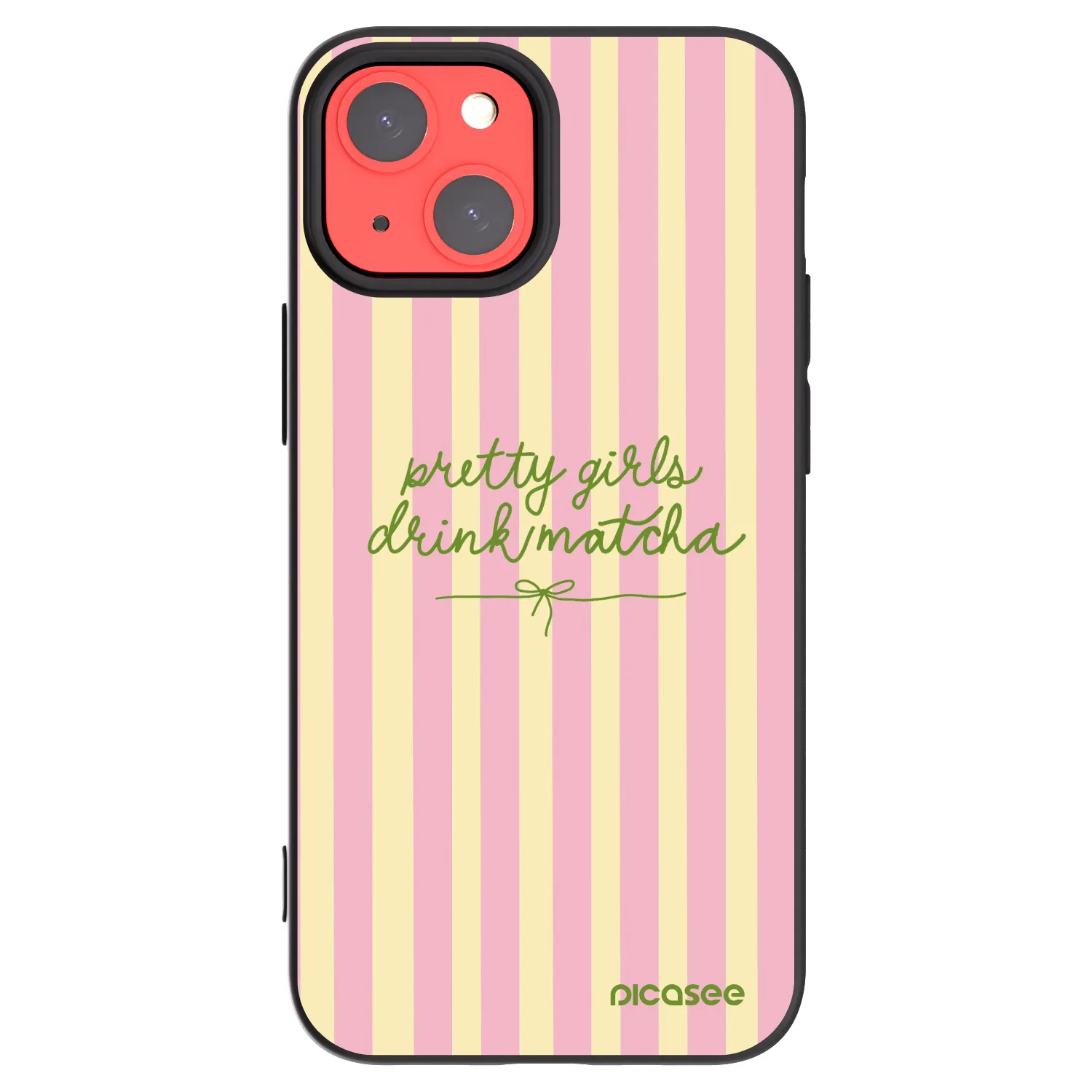 Picasee Μαύρη θήκη σιλικόνης για Apple iPhone 13 mini - Pretty matcha