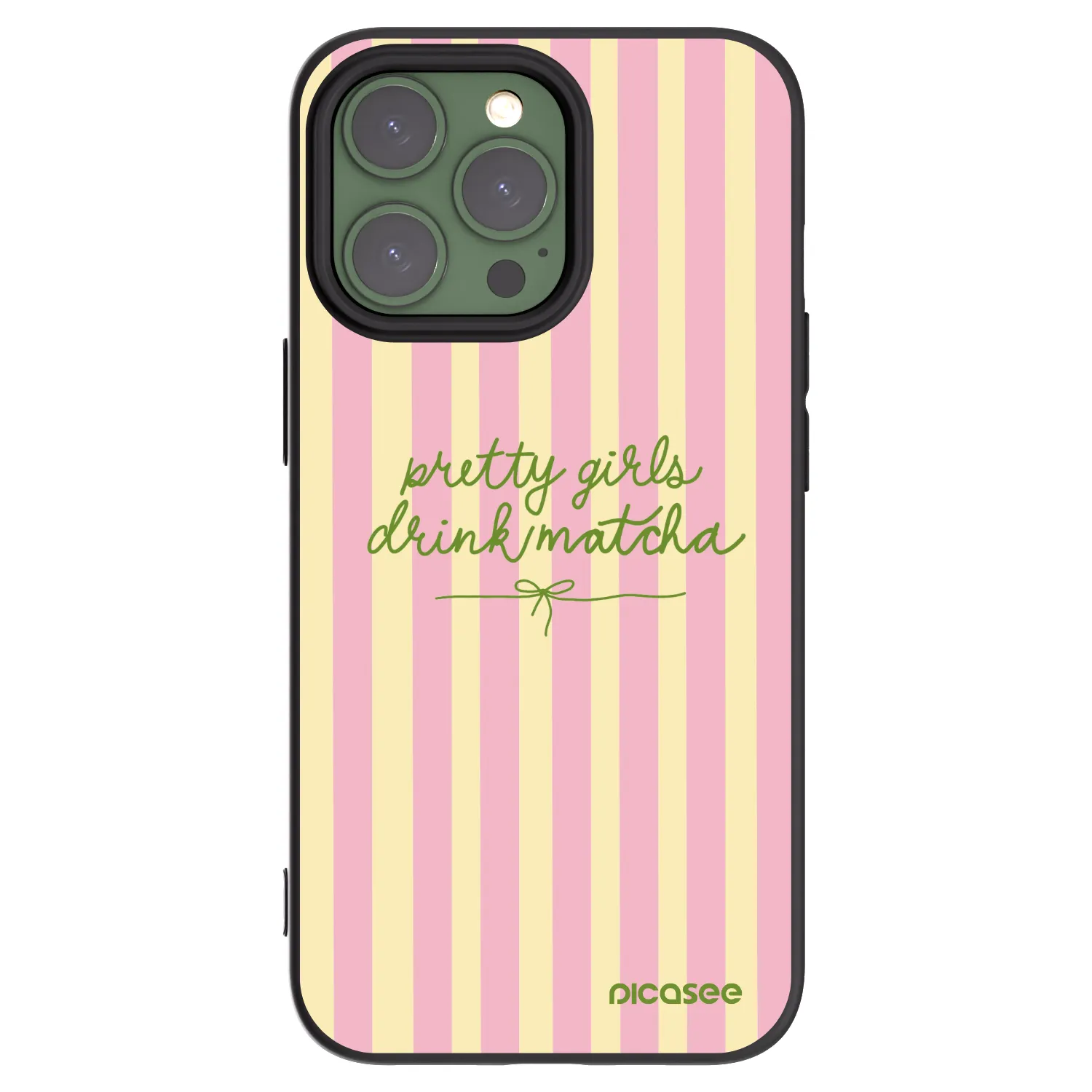 Picasee Μαύρη θήκη σιλικόνης για Apple iPhone 13 Pro - Pretty matcha