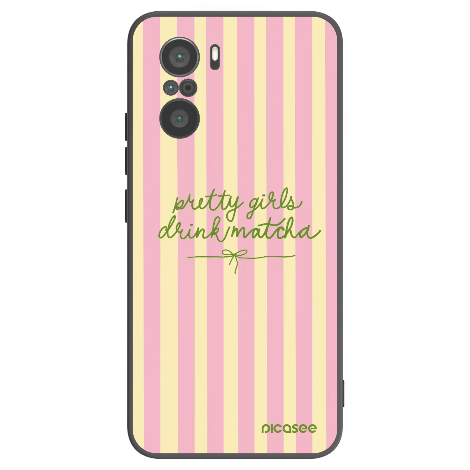 Picasee Μαύρη θήκη σιλικόνης για Xiaomi Poco F3 - Pretty matcha