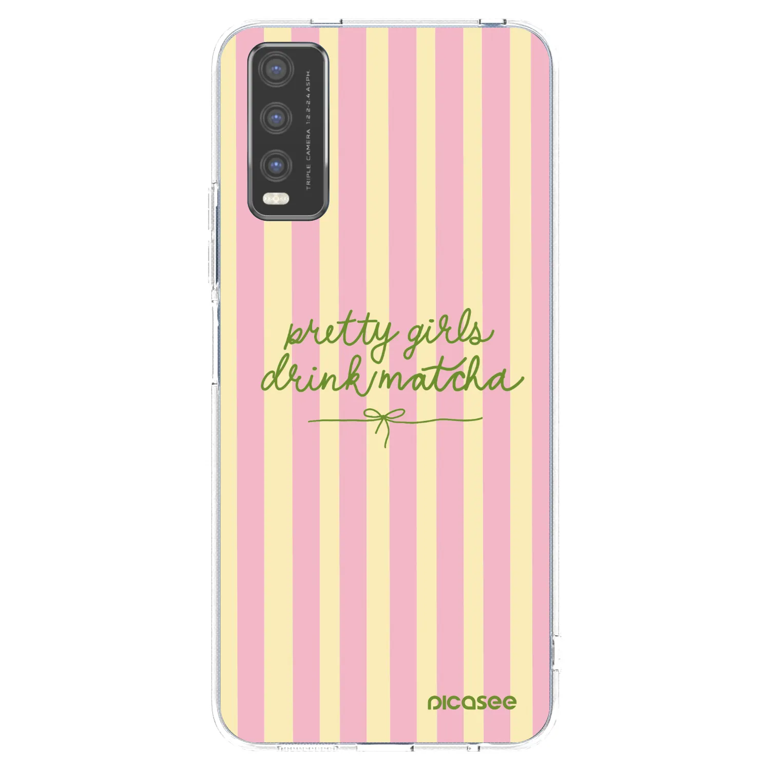Picasee διαφανής θήκη σιλικόνης Vivo Y20s - Pretty matcha
