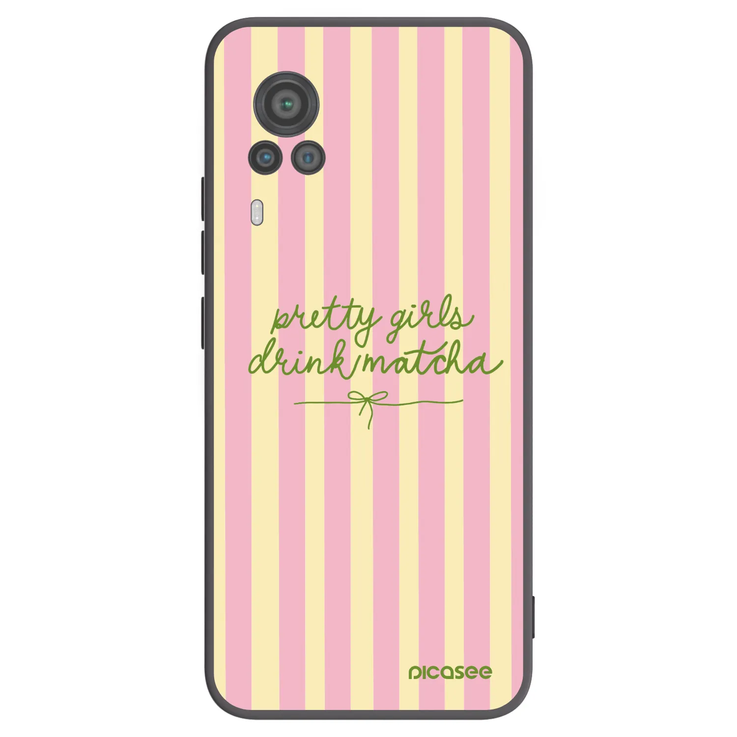 Picasee Μαύρη θήκη σιλικόνης για Vivo X60 Pro 5G - Pretty matcha