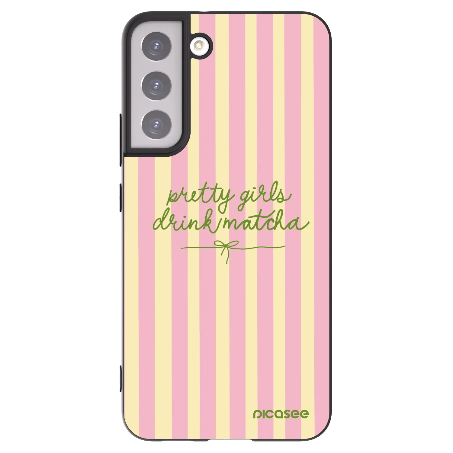 Picasee Μαύρη θήκη σιλικόνης για Samsung Galaxy S22+ 5G - Pretty matcha