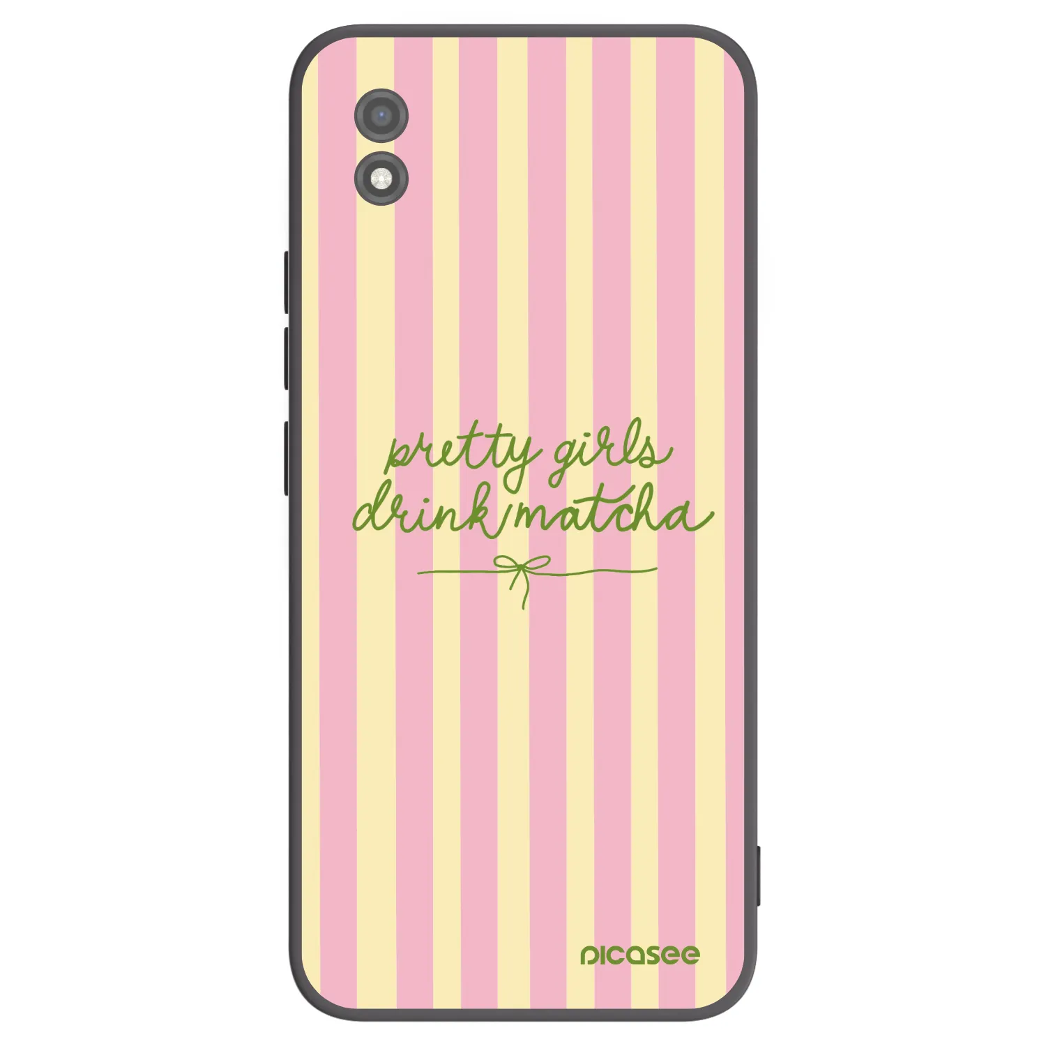 Picasee Μαύρη θήκη σιλικόνης για Realme C11 (2021) - Pretty matcha
