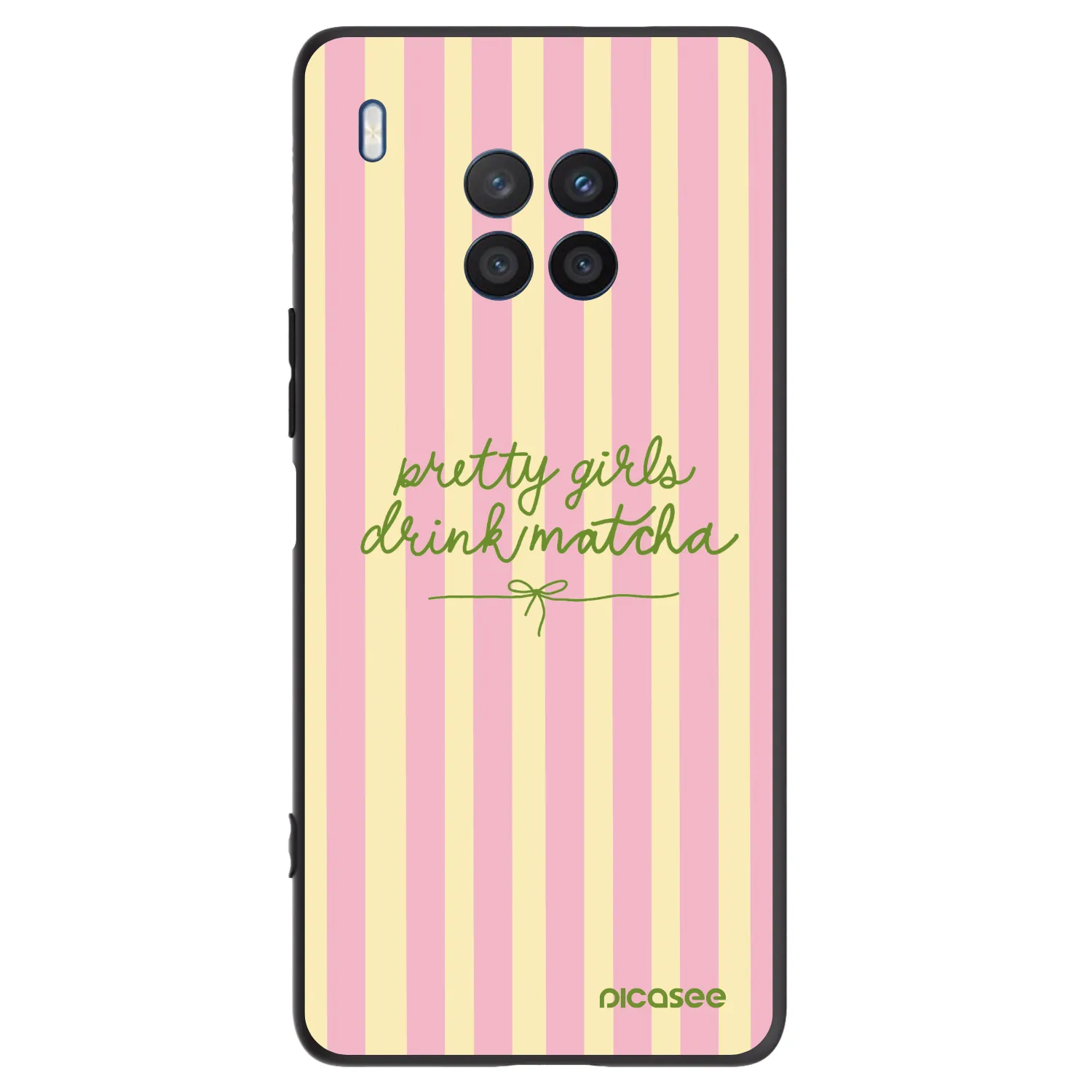 Picasee Μαύρη θήκη σιλικόνης για Honor 50 Lite - Pretty matcha
