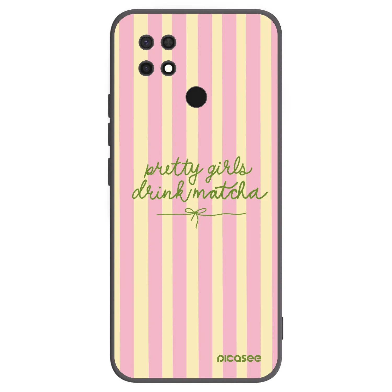 Picasee Μαύρη θήκη σιλικόνης για Xiaomi Redmi 10C - Pretty matcha
