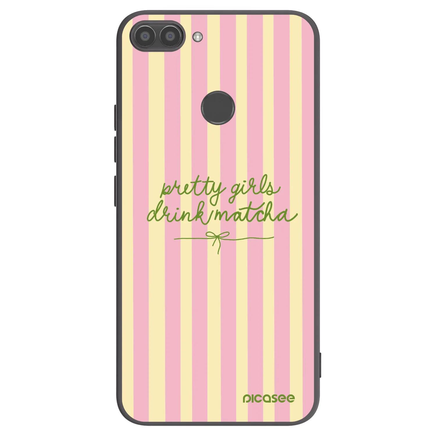 Picasee Μαύρη θήκη σιλικόνης για Huawei P Smart - Pretty matcha