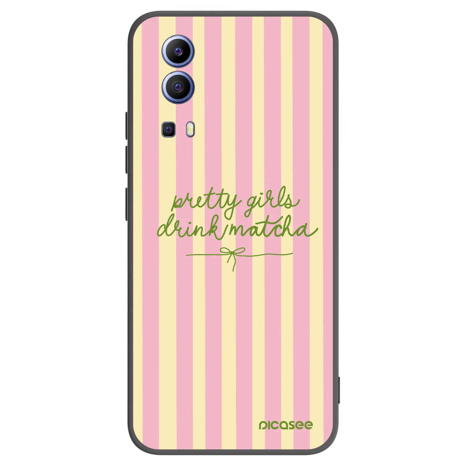 Picasee Μαύρη θήκη σιλικόνης για Vivo Y52 5G - Pretty matcha