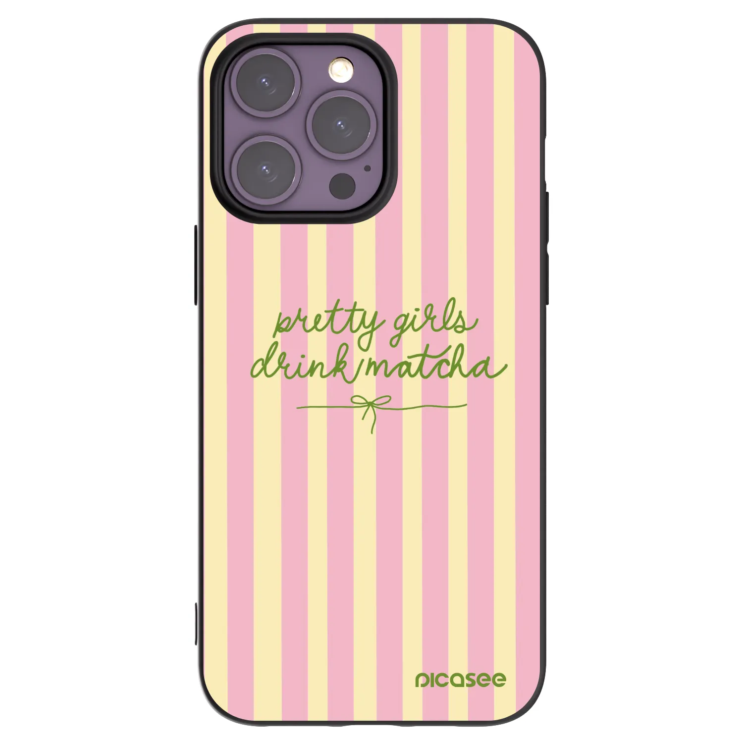 Picasee Μαύρη θήκη σιλικόνης για Apple iPhone 14 Pro Max - Pretty matcha