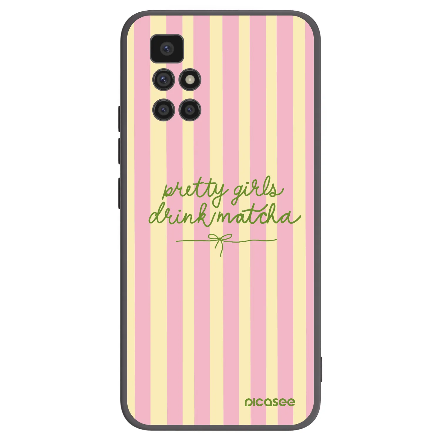 Picasee Μαύρη θήκη σιλικόνης για Xiaomi Redmi 10 (2022) - Pretty matcha
