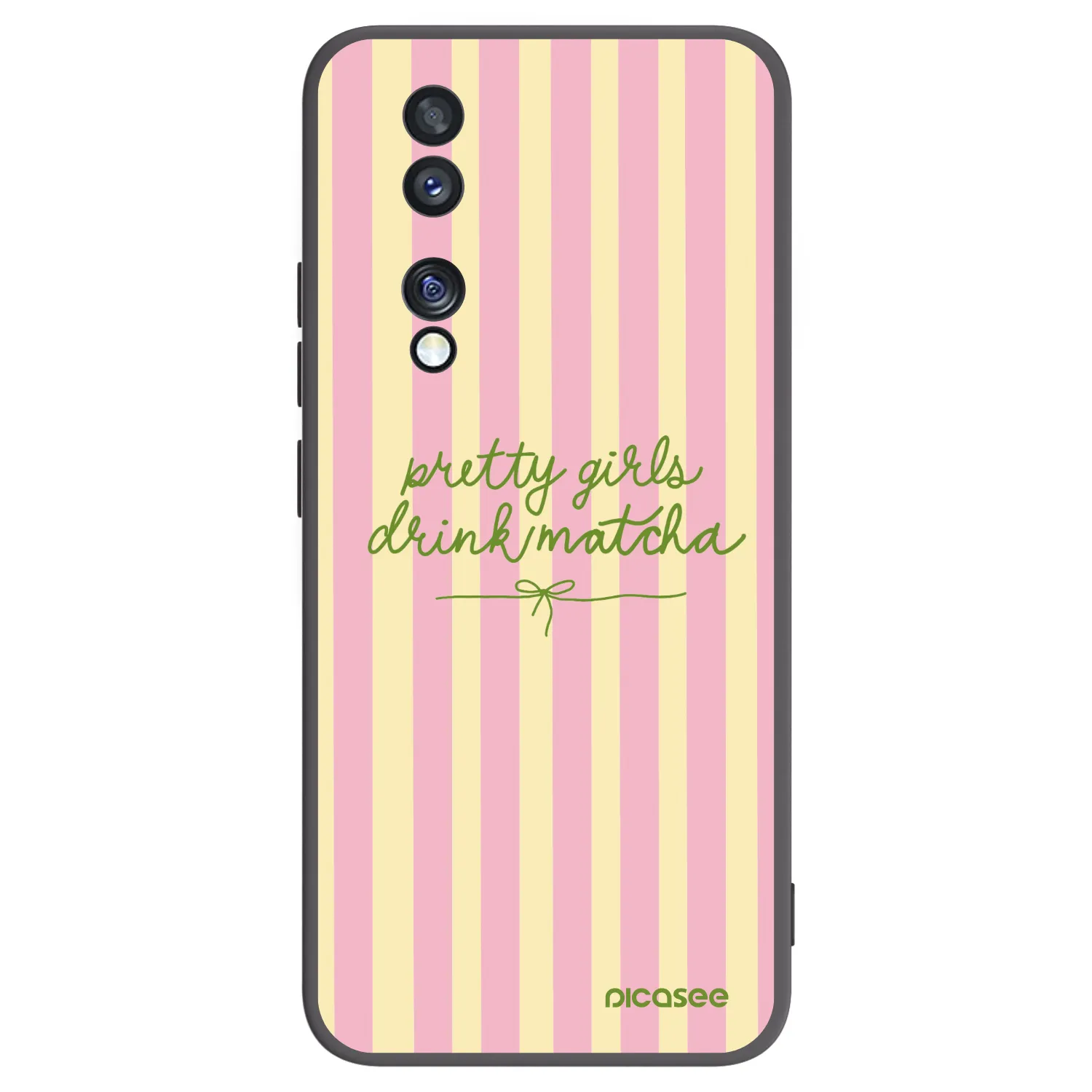 Picasee Μαύρη θήκη σιλικόνης για Honor 70 - Pretty matcha