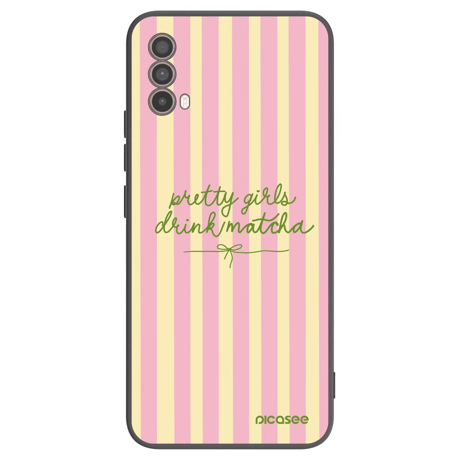 Picasee Μαύρη θήκη σιλικόνης για Motorola Moto E40 - Pretty matcha