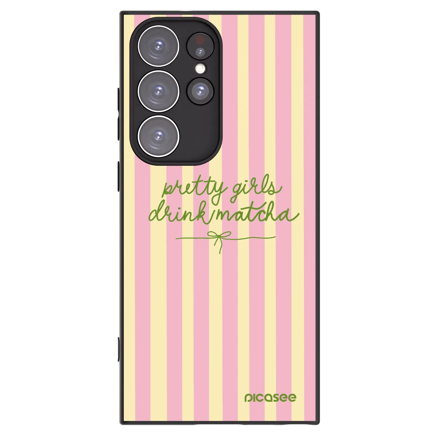Picasee Μαύρη θήκη σιλικόνης για Samsung Galaxy S23 Ultra 5G - Pretty matcha