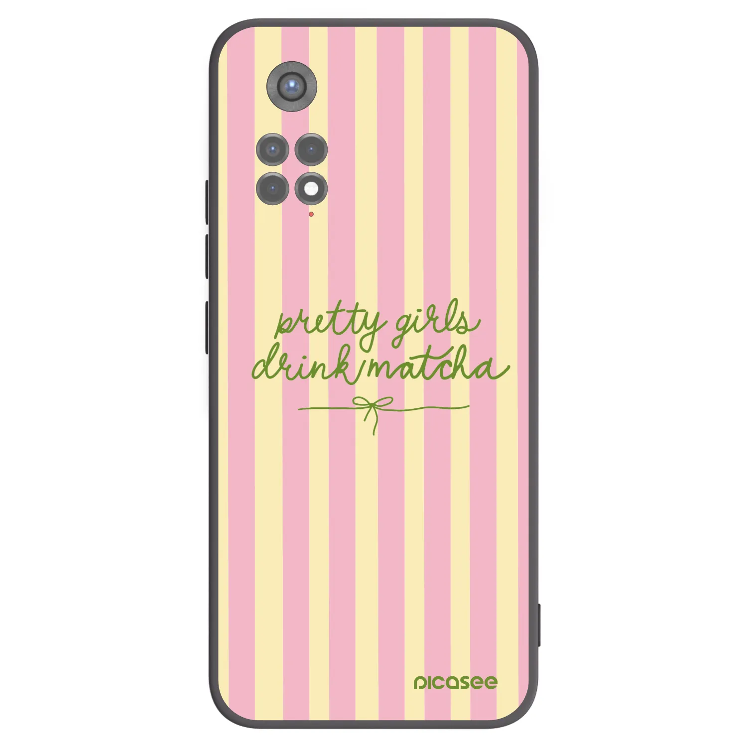 Picasee Μαύρη θήκη σιλικόνης για Xiaomi Redmi Note 11S 5G - Pretty matcha