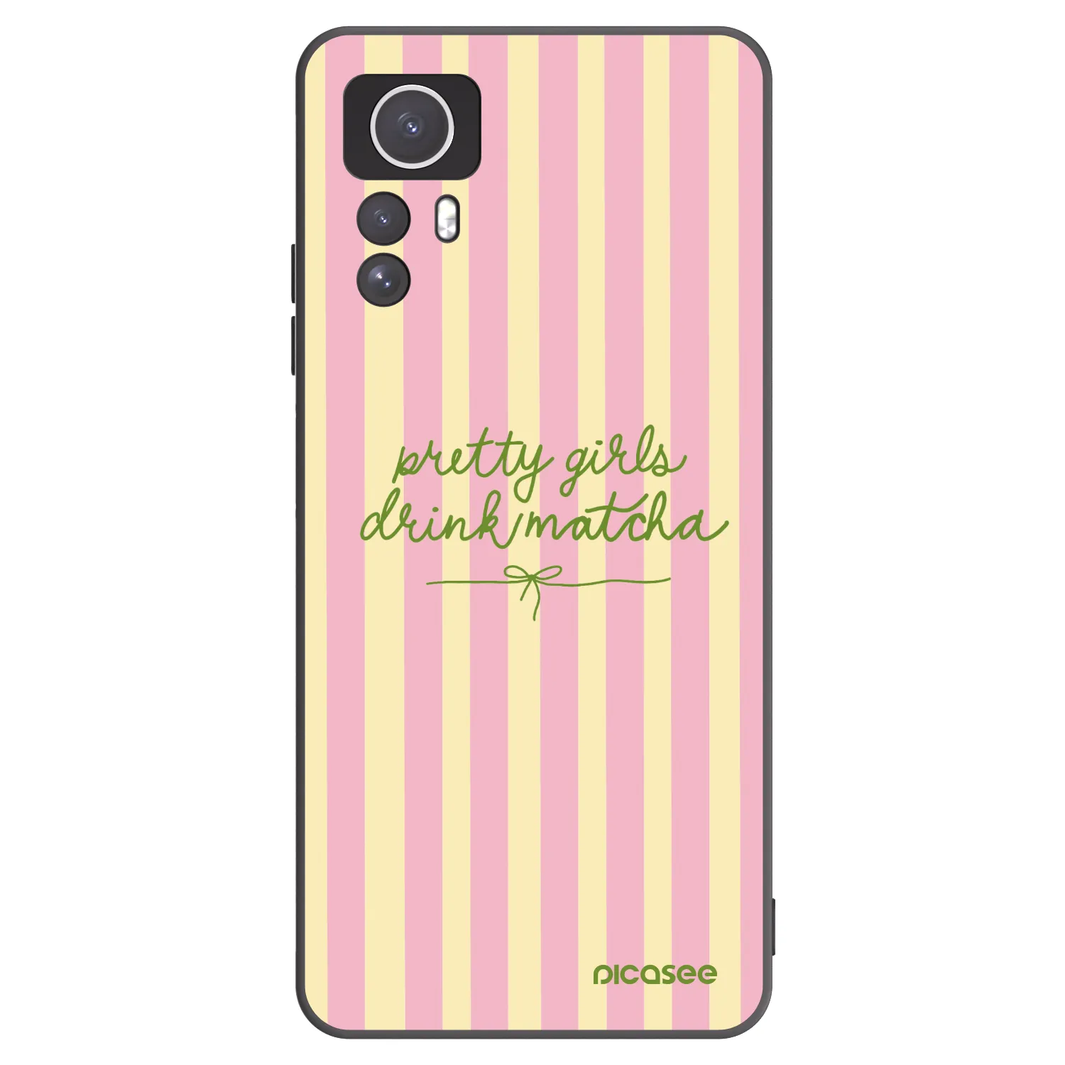 Picasee Μαύρη θήκη σιλικόνης για Xiaomi Redmi Note 12S - Pretty matcha