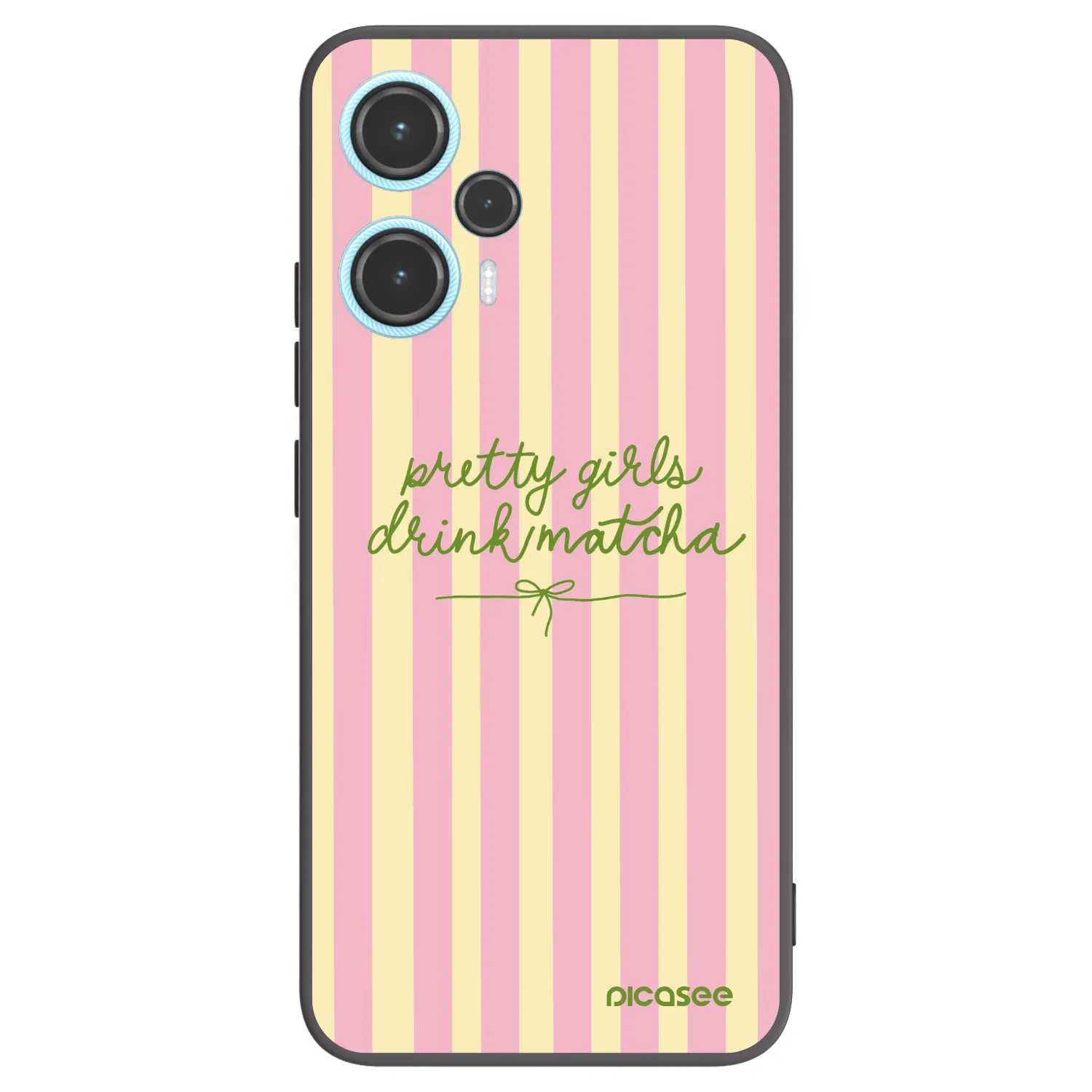 Picasee Μαύρη θήκη σιλικόνης για Xiaomi Poco F5 - Pretty matcha
