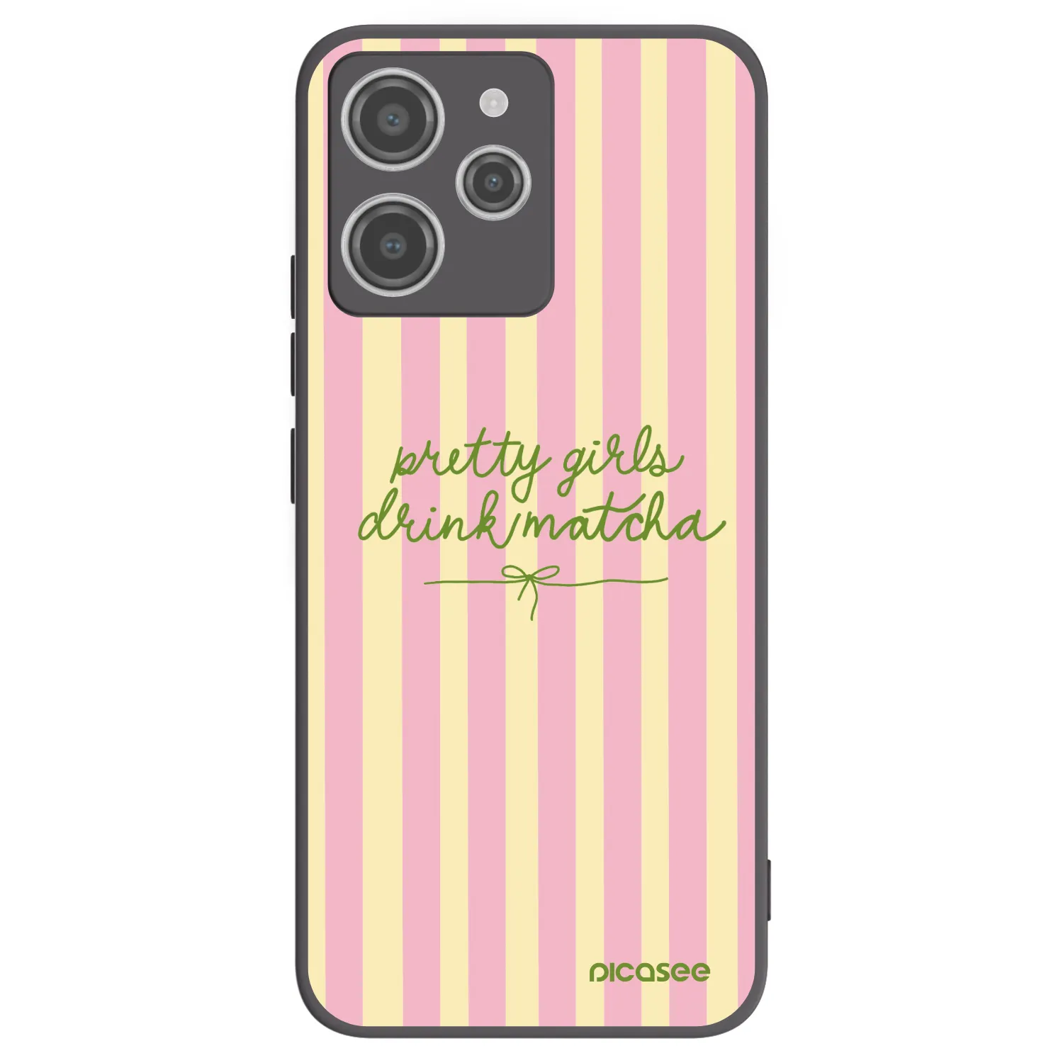 Picasee Μαύρη θήκη σιλικόνης για Xiaomi Redmi 12 4G - Pretty matcha