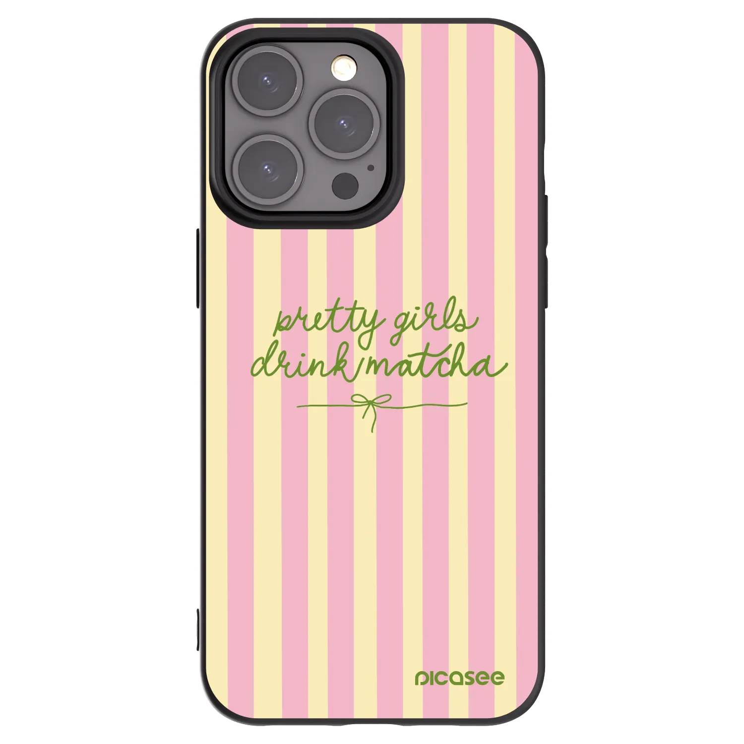 Picasee Μαύρη θήκη σιλικόνης για Apple iPhone 15 Pro Max - Pretty matcha