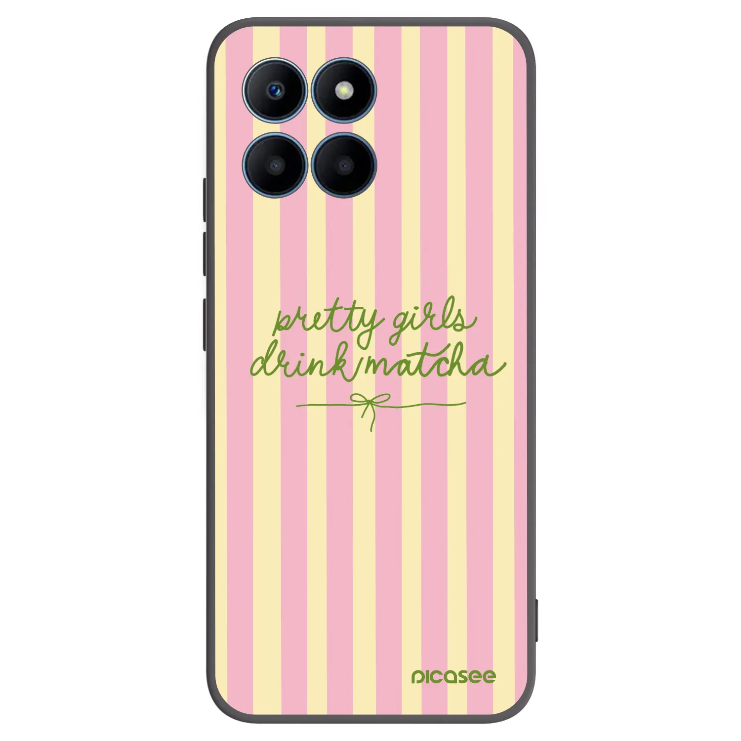 Picasee Μαύρη θήκη σιλικόνης για Honor 70 Lite - Pretty matcha