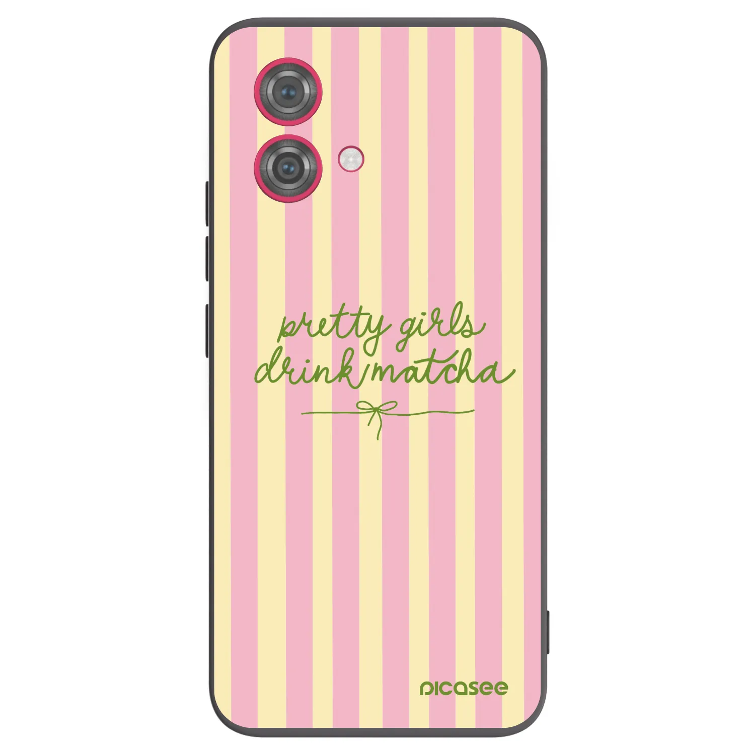 Picasee Μαύρη θήκη σιλικόνης για Motorola Moto G84 5G - Pretty matcha