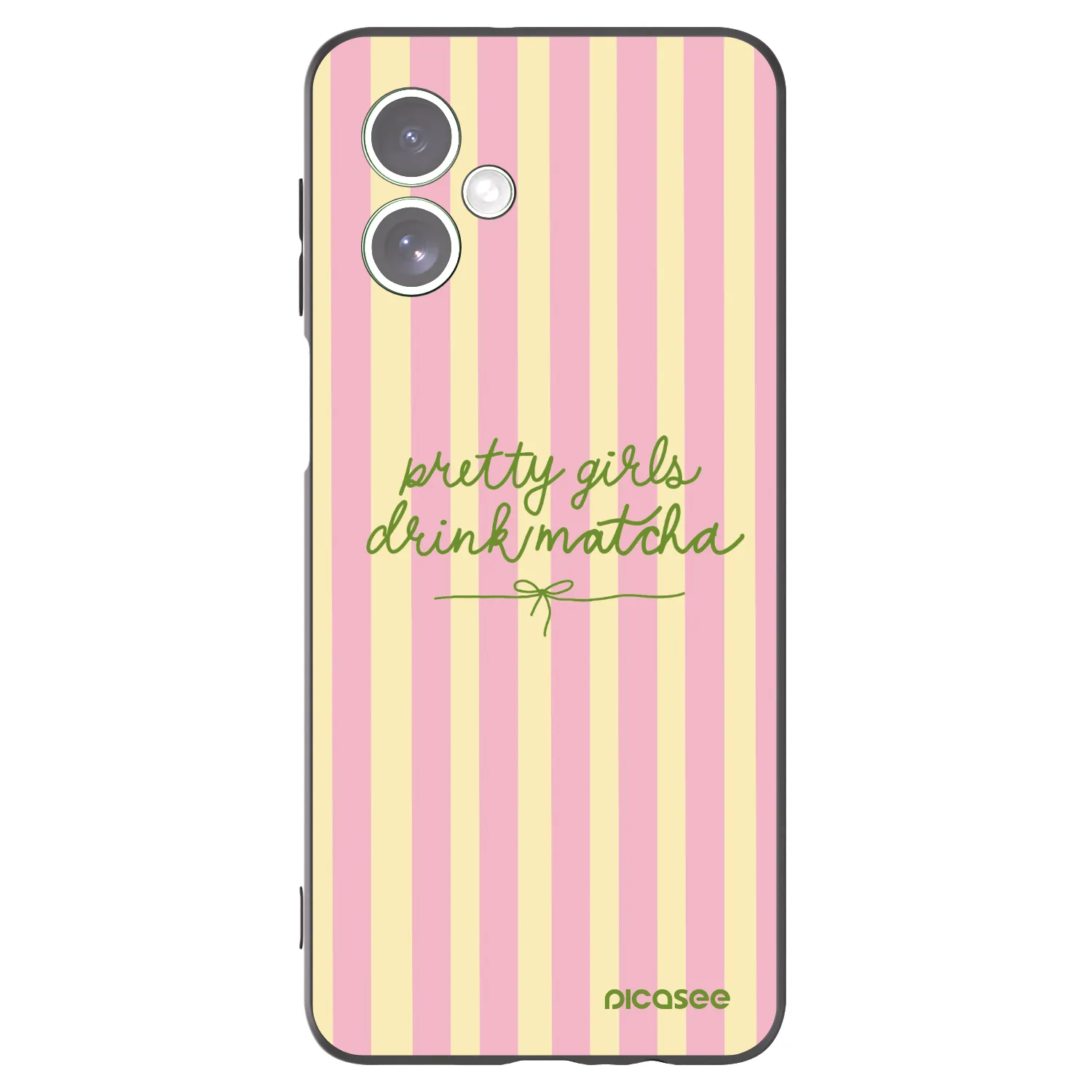 Picasee Μαύρη θήκη σιλικόνης για Motorola Moto G54 5G - Pretty matcha