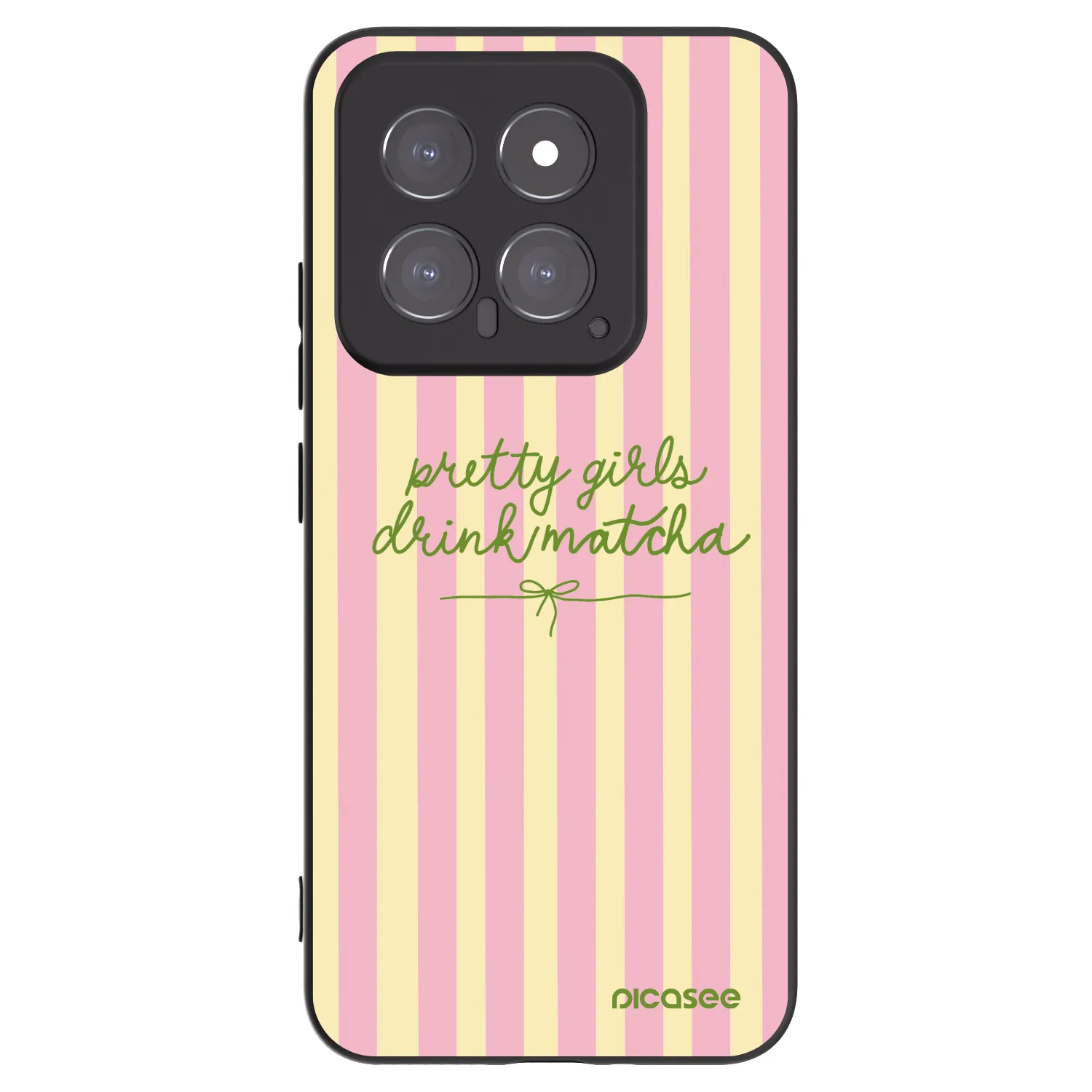 Picasee Μαύρη θήκη σιλικόνης για Xiaomi 14 - Pretty matcha