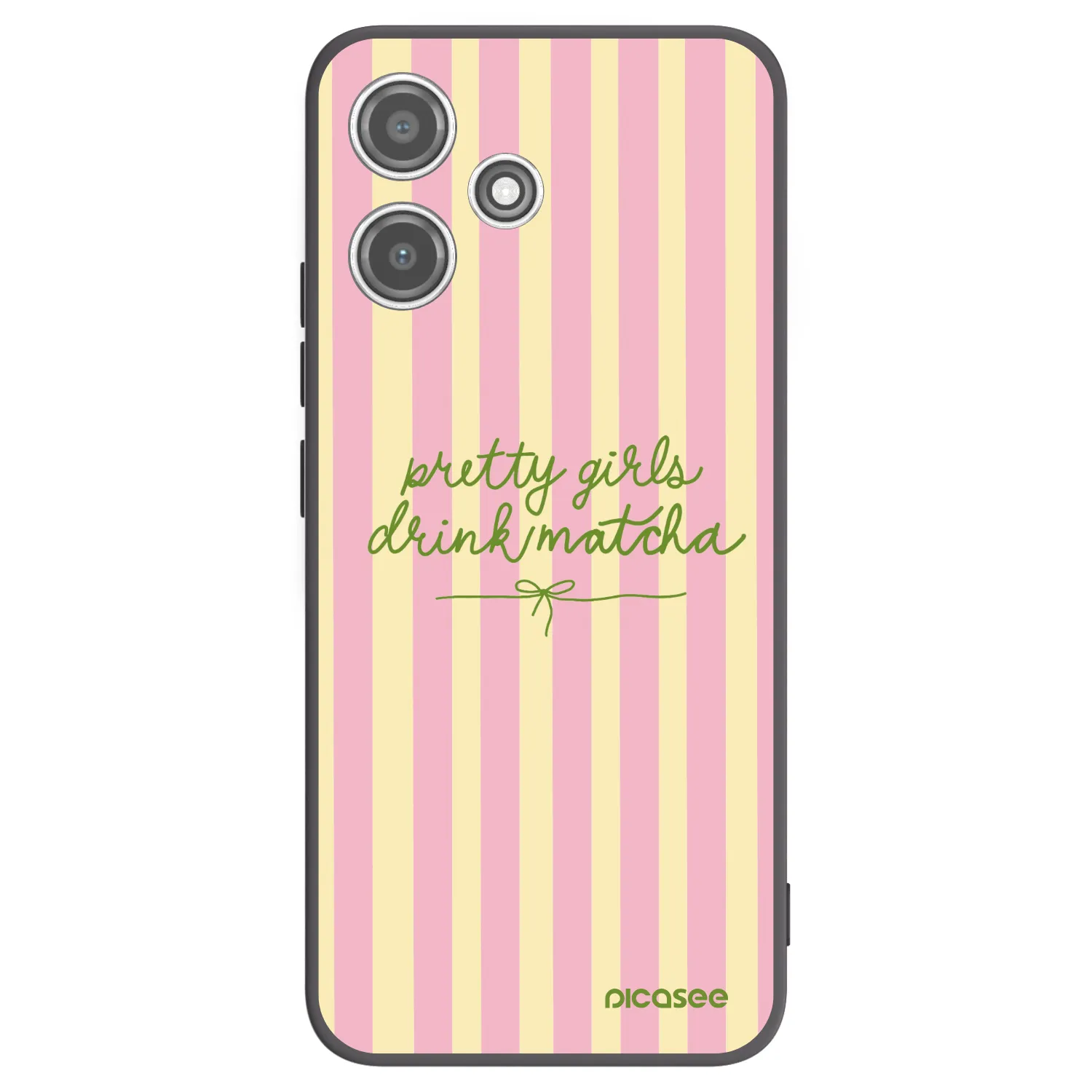 Picasee Μαύρη θήκη σιλικόνης για Xiaomi Redmi 12 5G - Pretty matcha