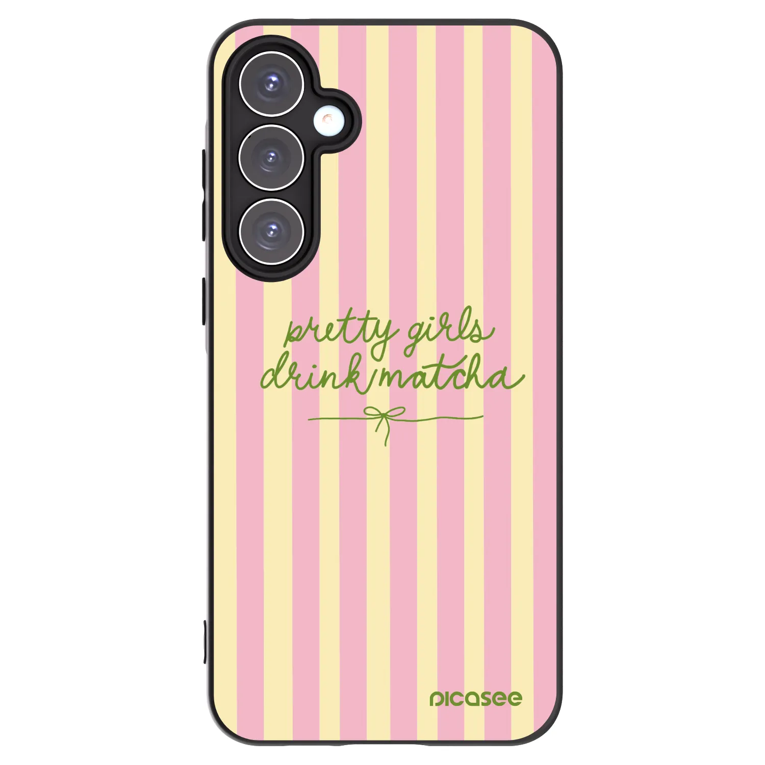 Picasee Μαύρη θήκη σιλικόνης για Samsung Galaxy A55 5G A556B - Pretty matcha