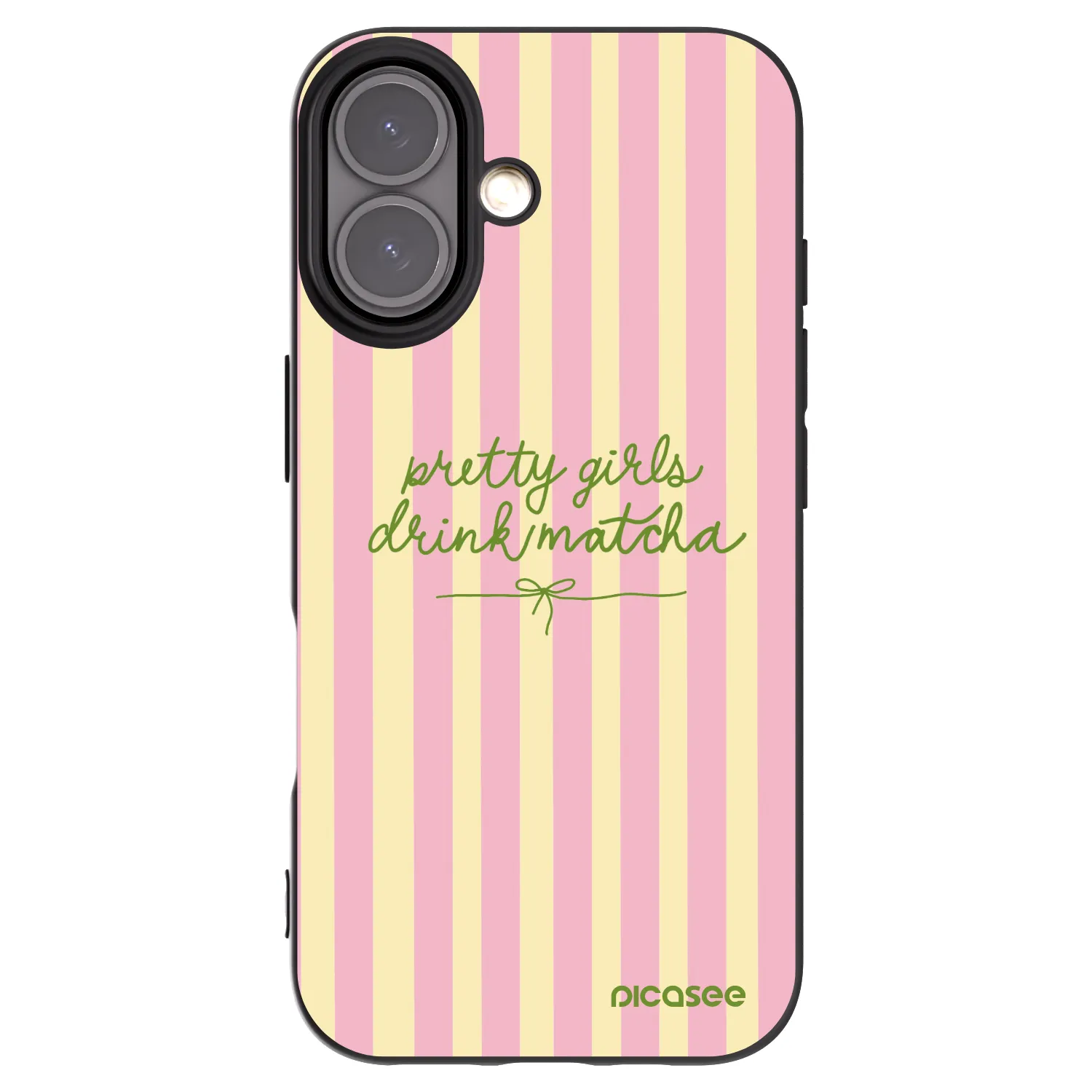 Picasee Μαύρη θήκη σιλικόνης για Apple iPhone 16 - Pretty matcha