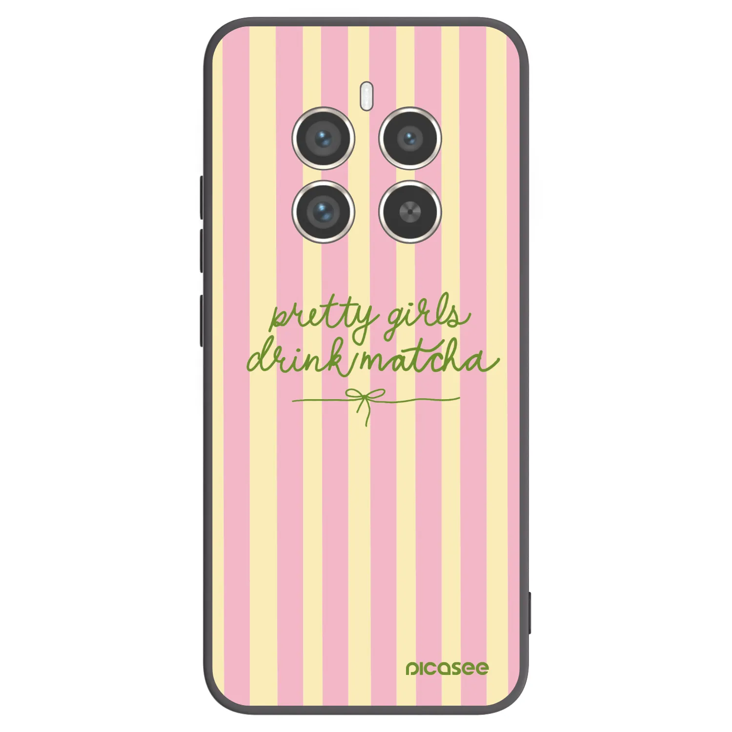 Picasee Μαύρη θήκη σιλικόνης για Realme 12 Pro 5G - Pretty matcha