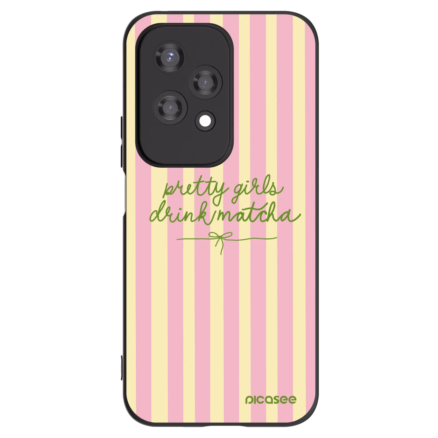 Picasee Μαύρη θήκη σιλικόνης για Honor 200 Lite - Pretty matcha
