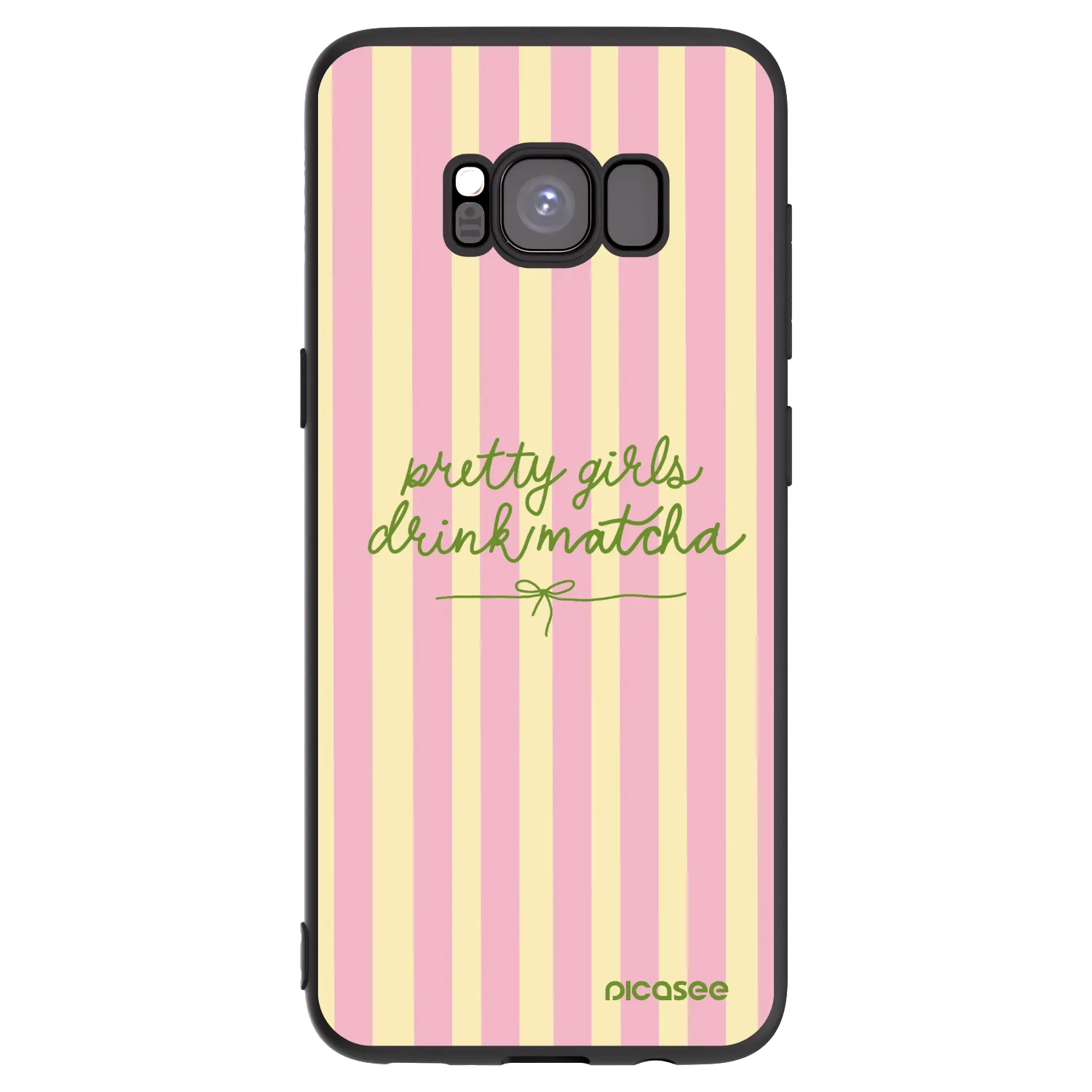 Picasee Μαύρη θήκη σιλικόνης για Samsung Galaxy S8 G950F - Pretty matcha