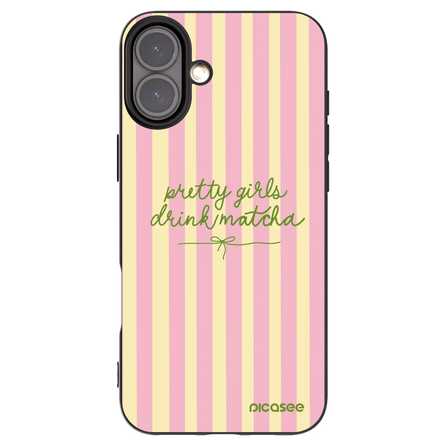 Picasee Μαύρη θήκη σιλικόνης για Apple iPhone 16 Plus - Pretty matcha