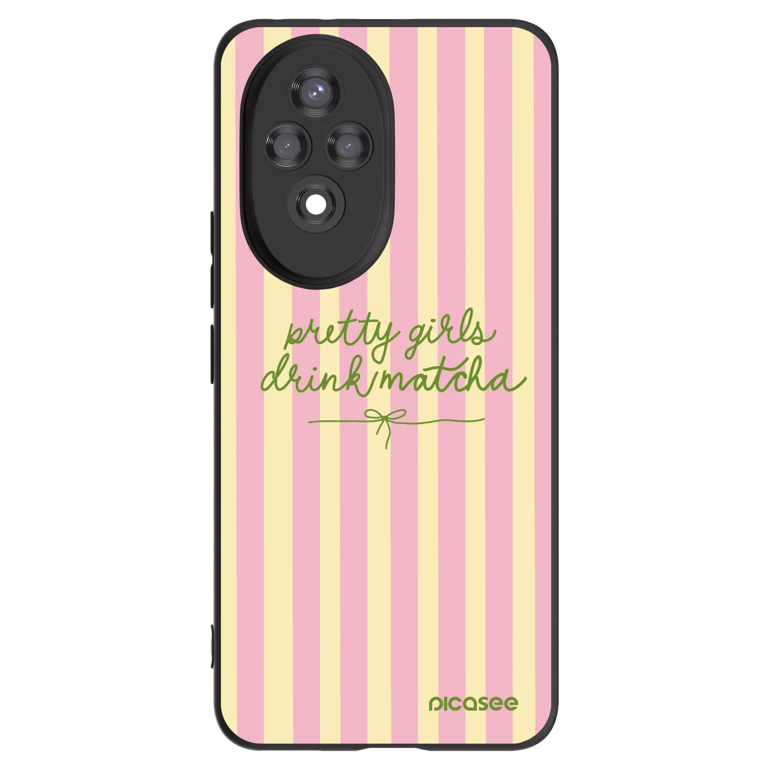 Picasee Μαύρη θήκη σιλικόνης για Honor 200 5G - Pretty matcha