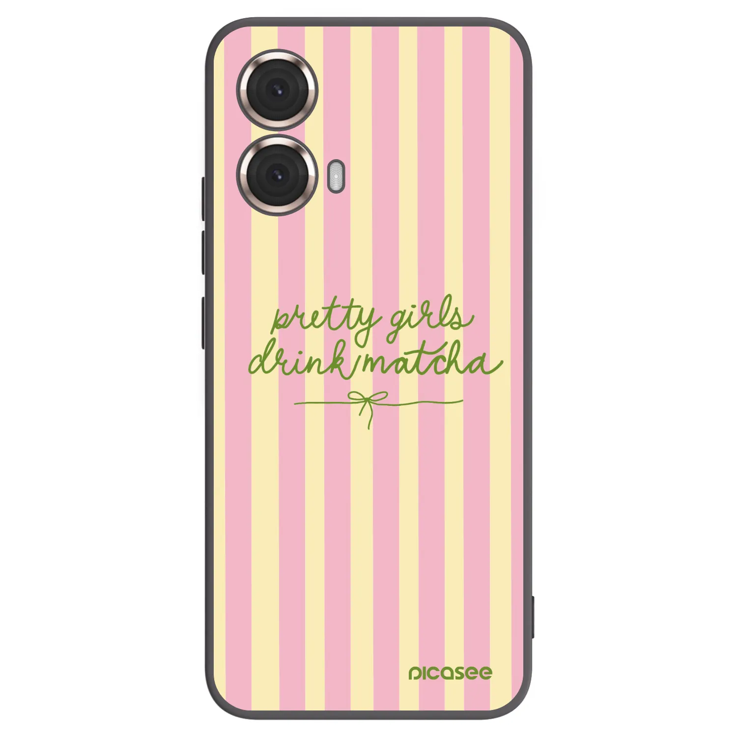 Picasee Μαύρη θήκη σιλικόνης για Motorola Moto G85 - Pretty matcha