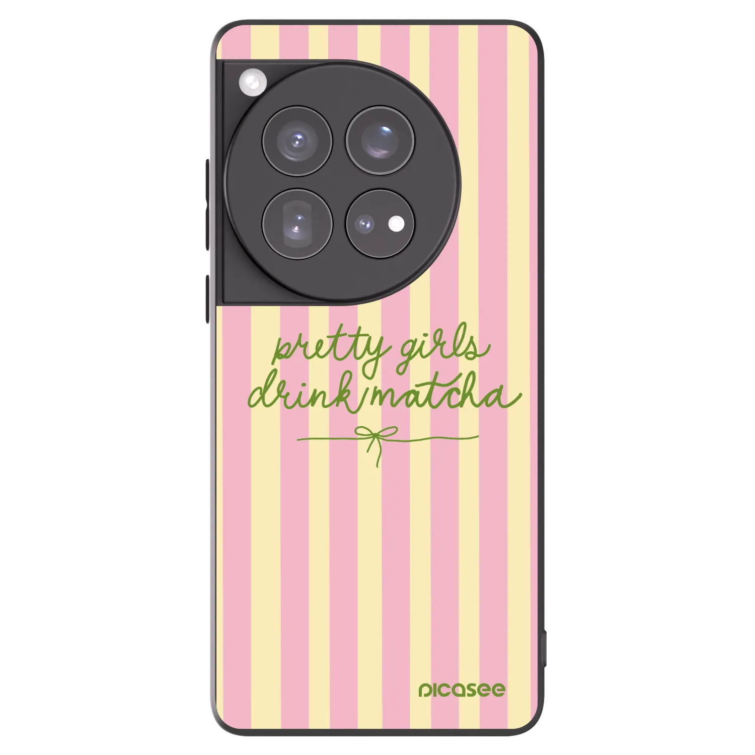 Picasee Μαύρη θήκη σιλικόνης για OnePlus 12 5G - Pretty matcha
