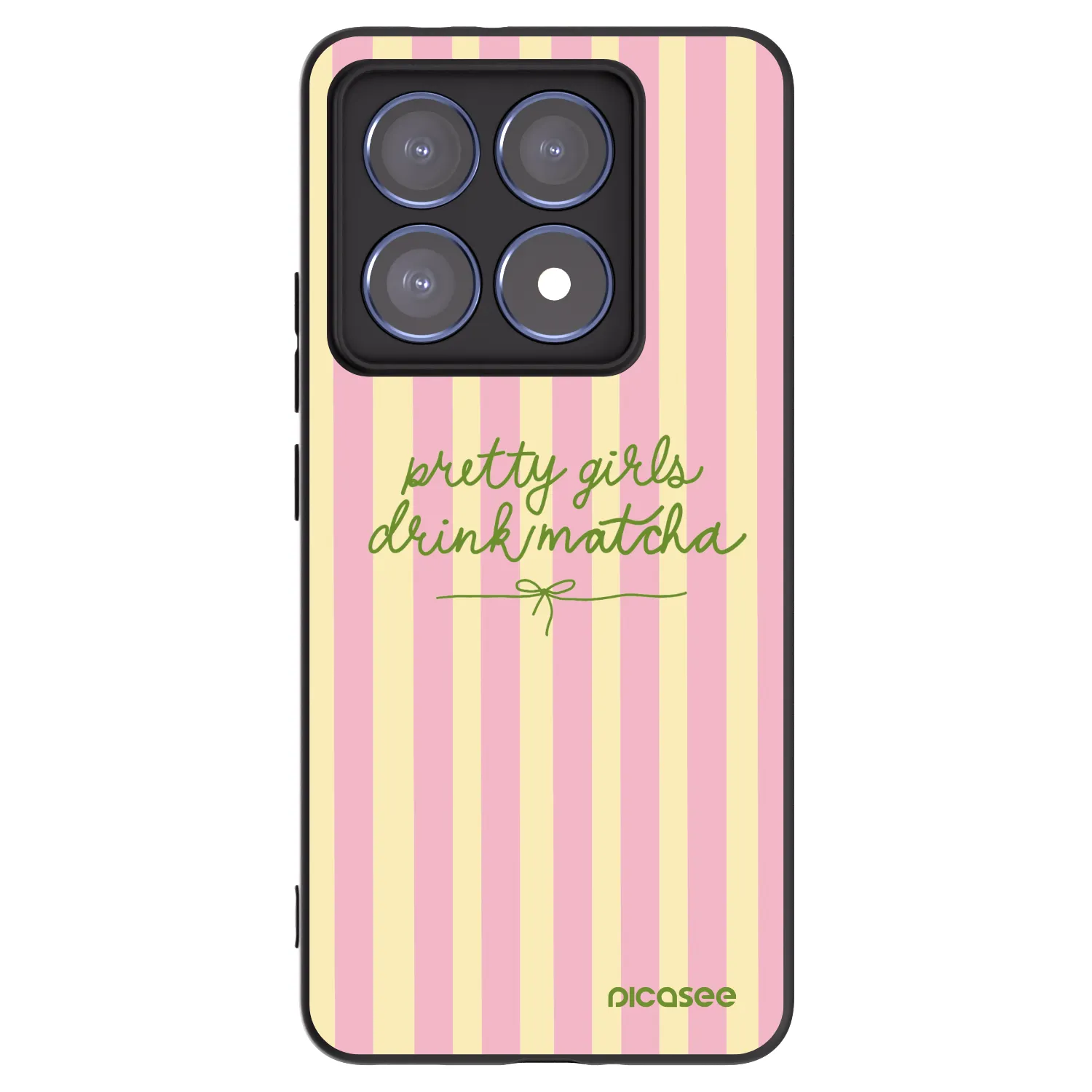 Picasee Μαύρη θήκη σιλικόνης για Xiaomi 14T Pro - Pretty matcha