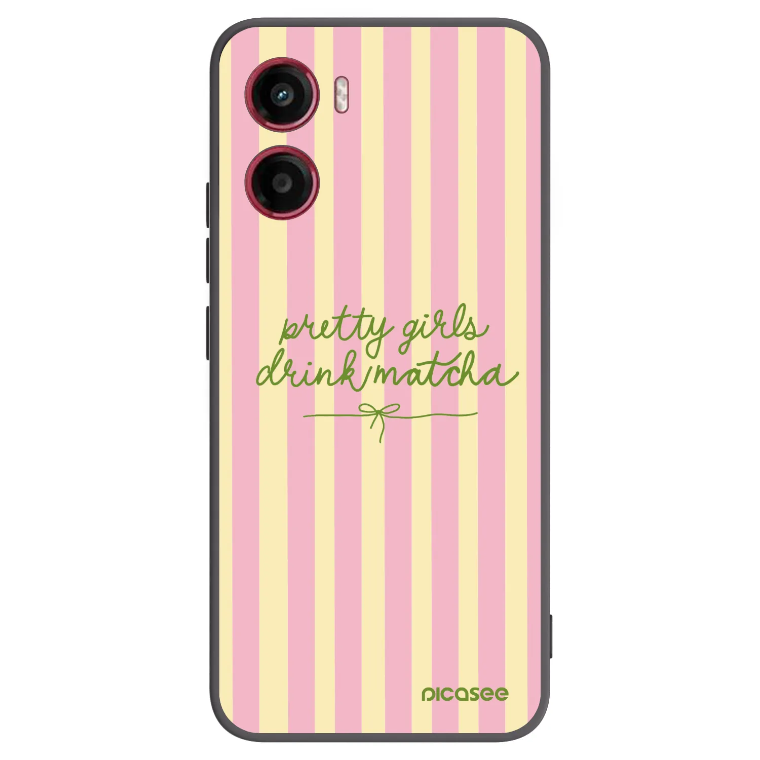 Picasee Μαύρη θήκη σιλικόνης για Motorola Moto G05 - Pretty matcha