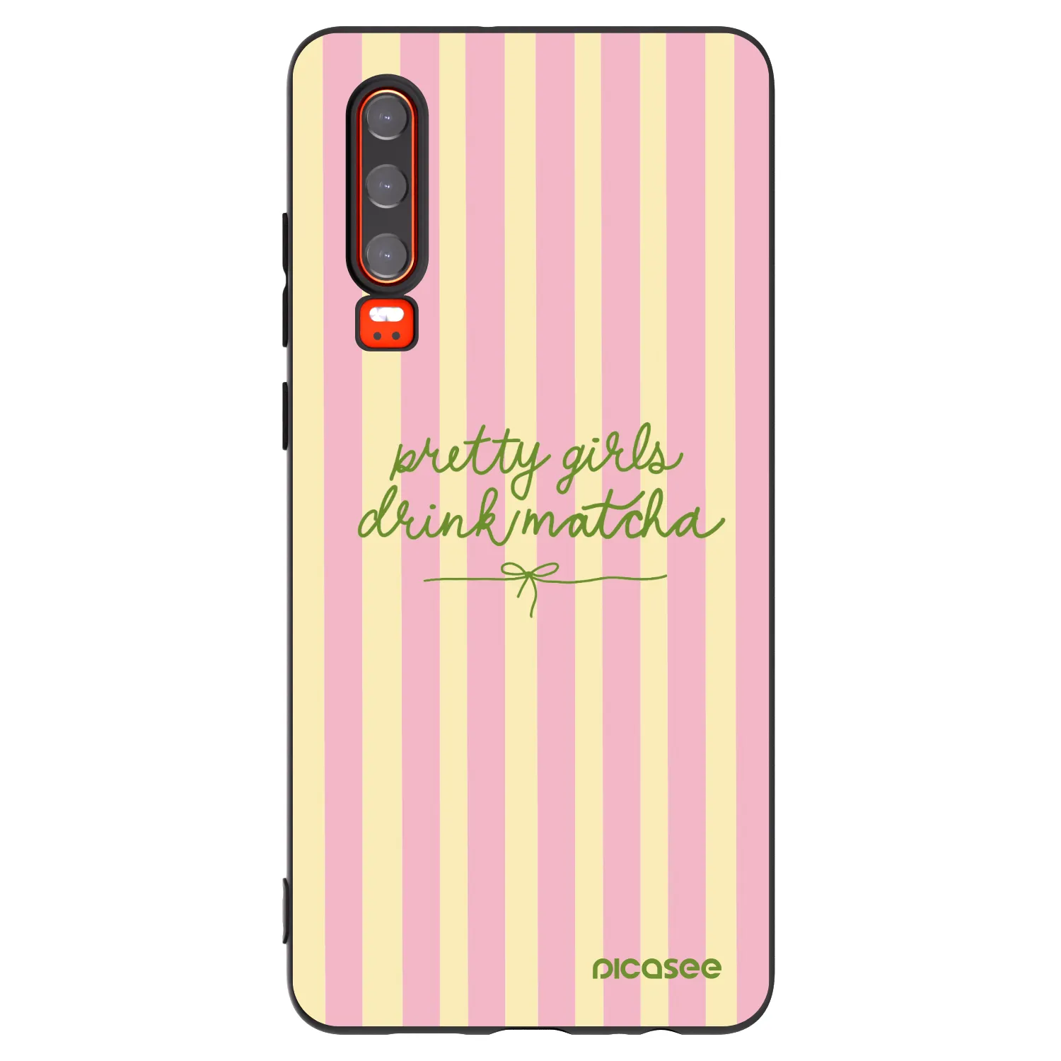 Picasee Μαύρη θήκη σιλικόνης για Huawei P30 - Pretty matcha