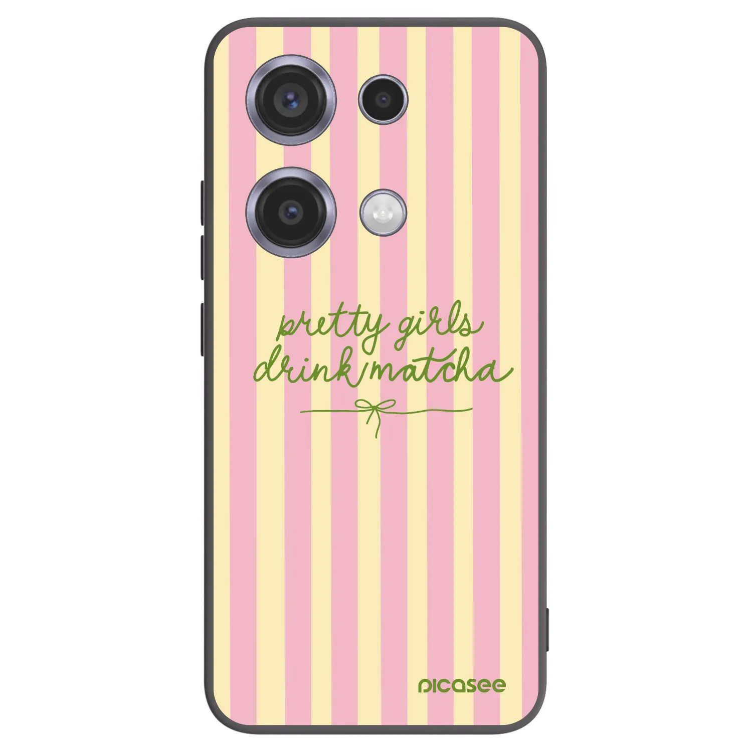 Picasee Μαύρη θήκη σιλικόνης για Xiaomi Redmi Note 14S - Pretty matcha