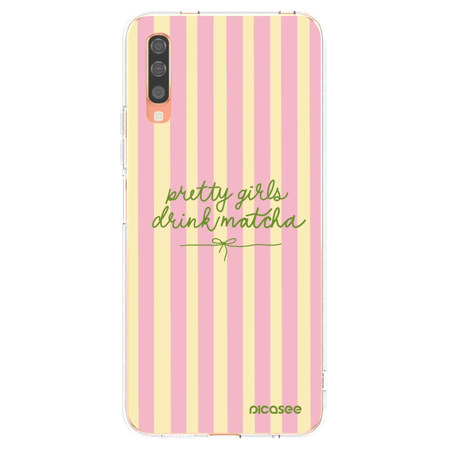 Picasee διαφανής θήκη σιλικόνης Samsung Galaxy A70 A705F - Pretty matcha